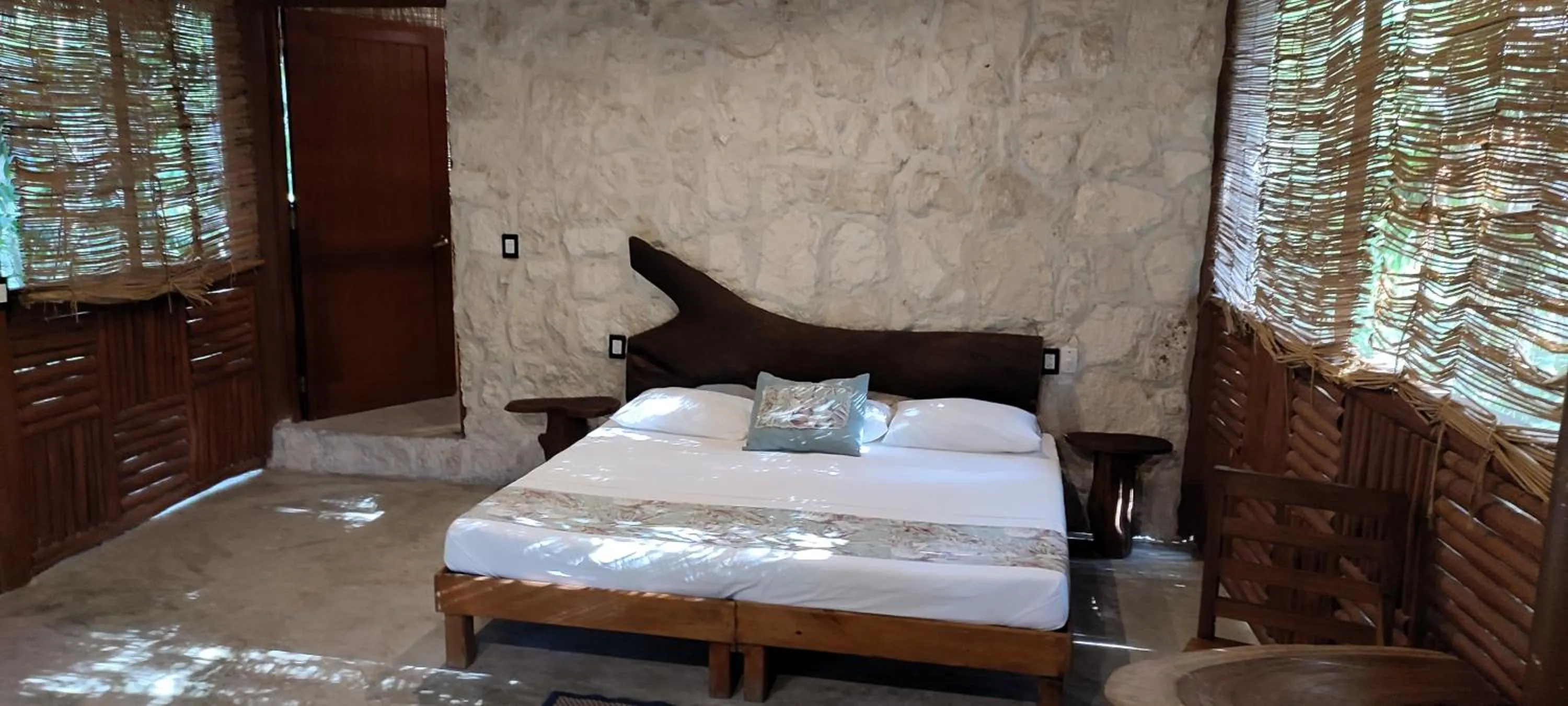 Bed in Aldea Maya-Ha Cabañas con cenotes