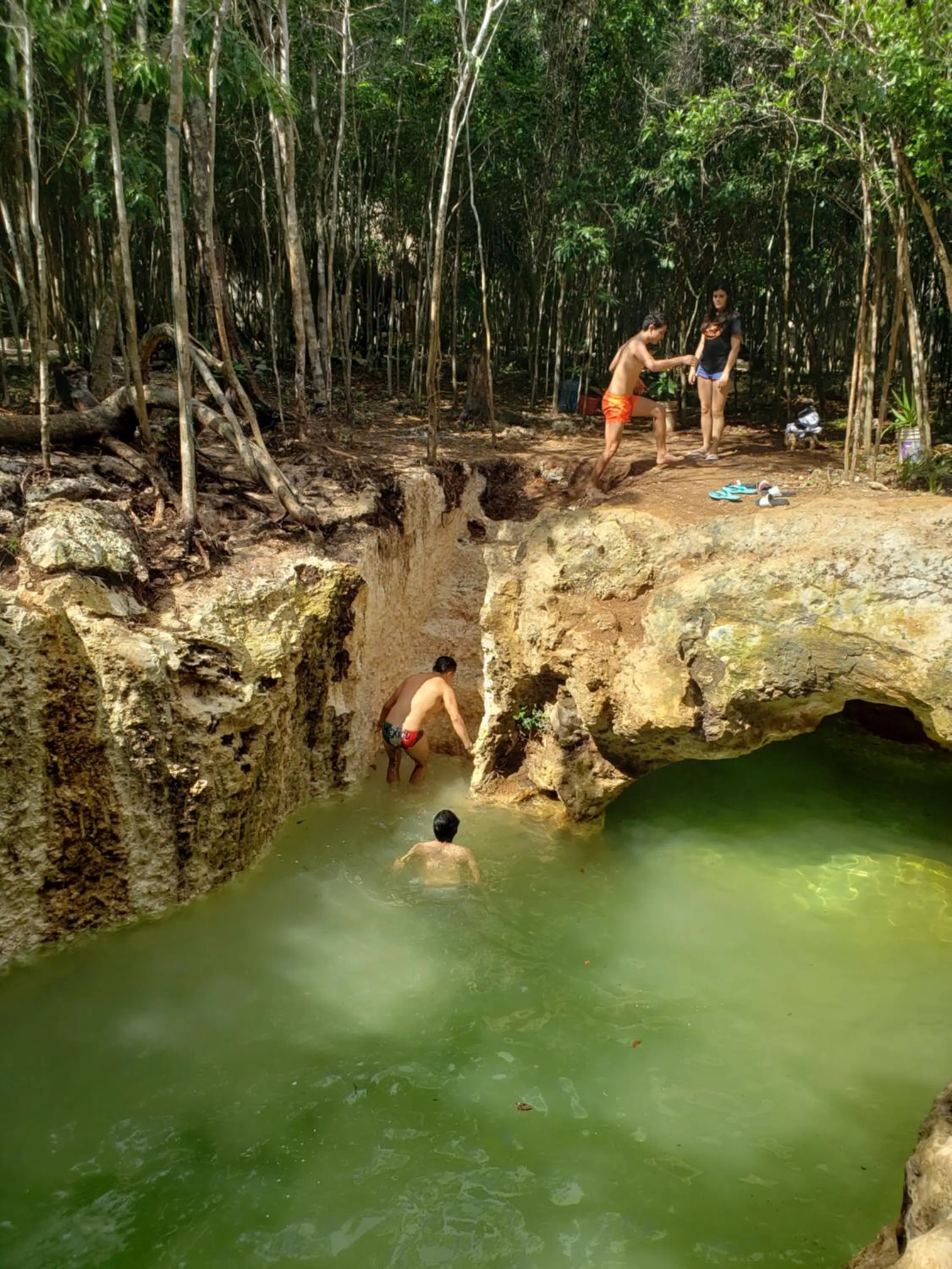 People in Aldea Maya-Ha Cabañas con cenotes