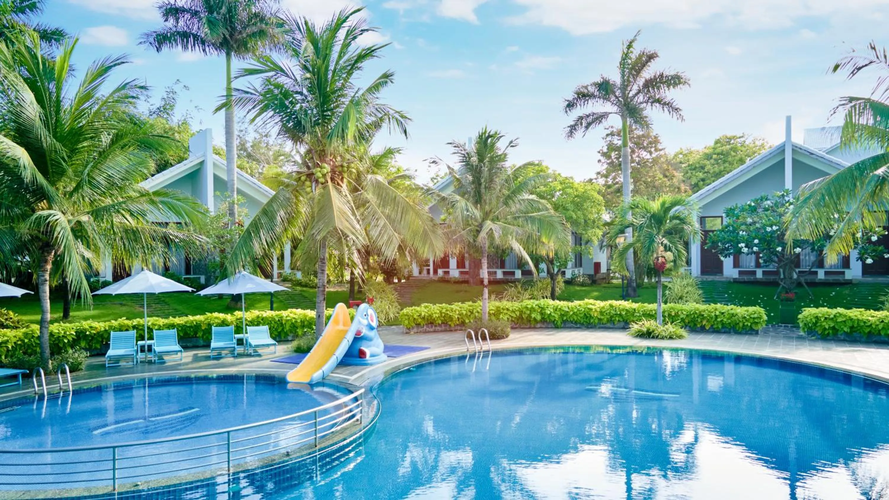 Pool view in Carmelina Beach Resort Ho Tram