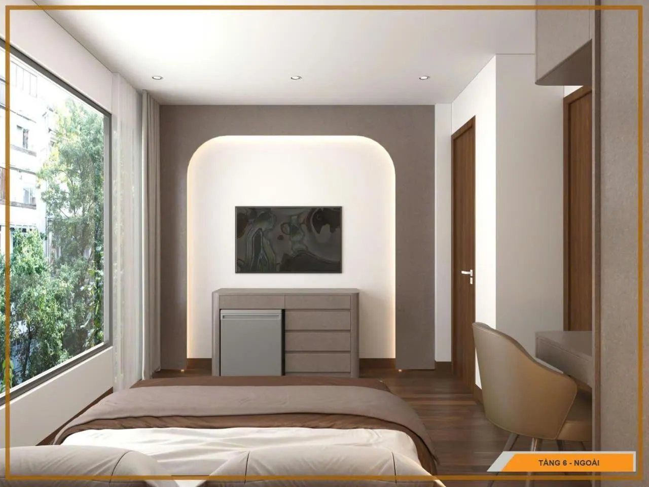 Bed in AMI Old Quarter Hotel