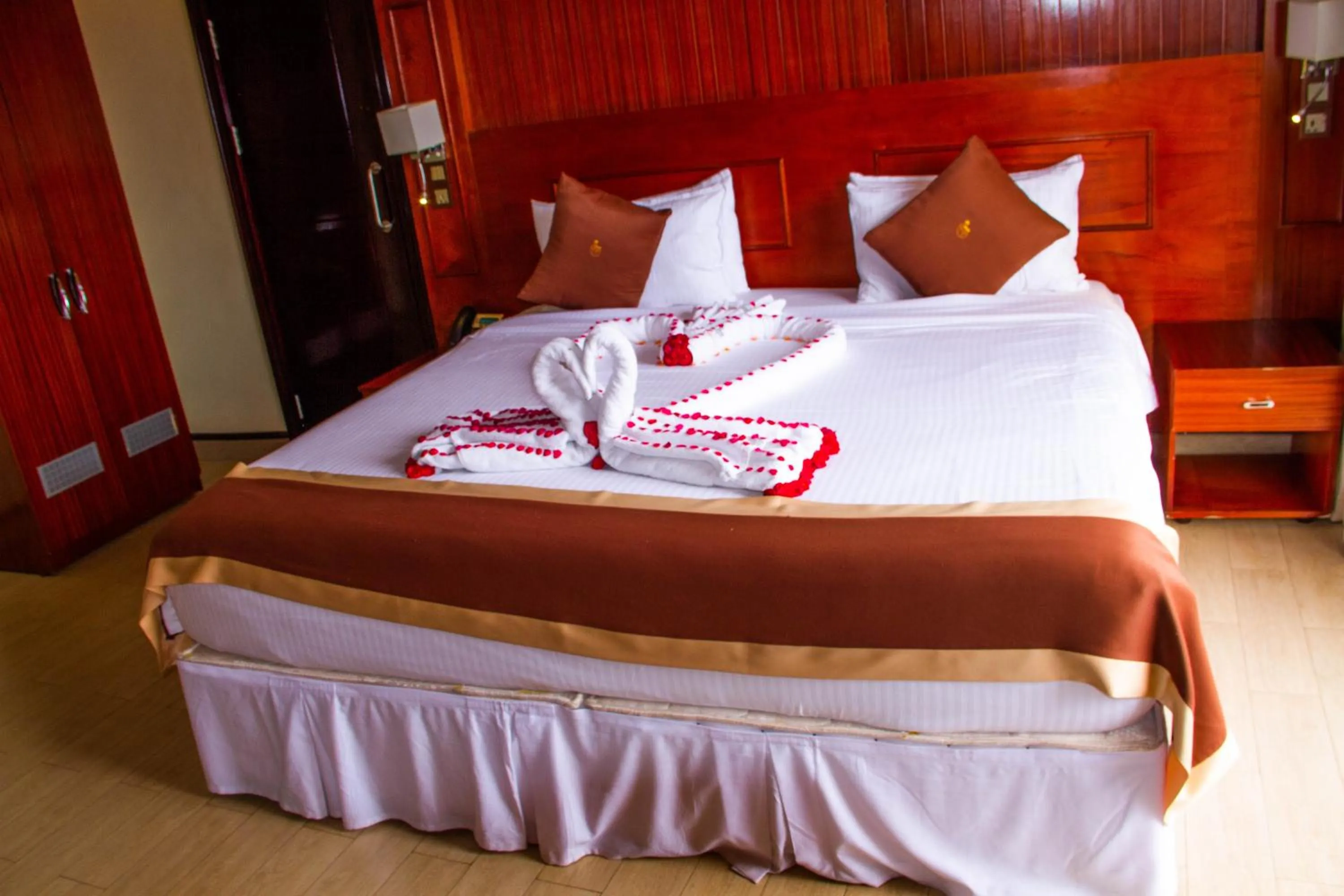 Bed in Sainte Famille Hotel