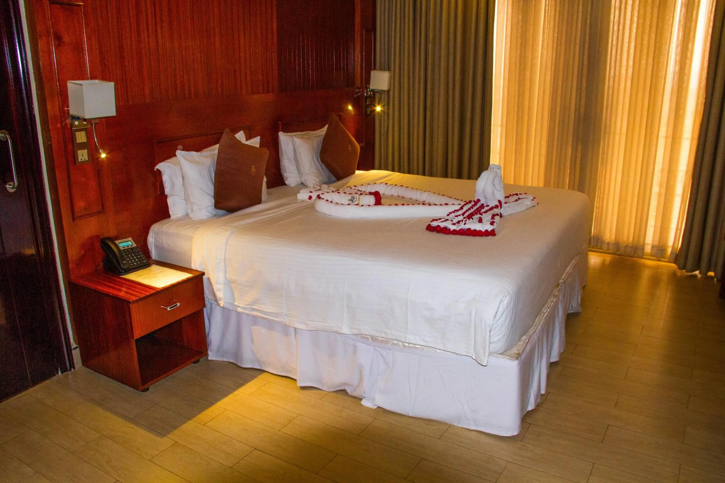 Bed in Sainte Famille Hotel