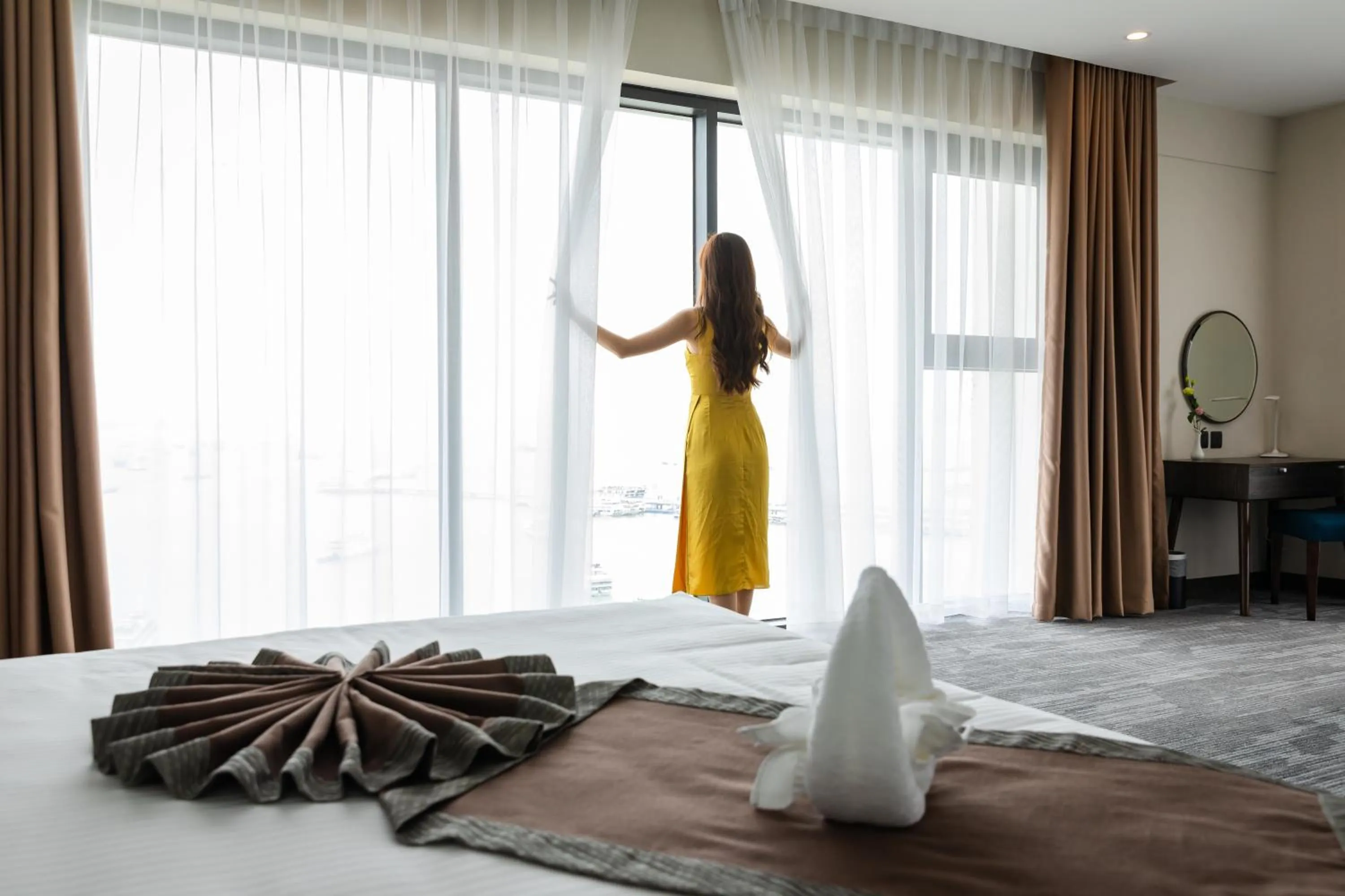 Bed in Muong Thanh Grand Bai Chay