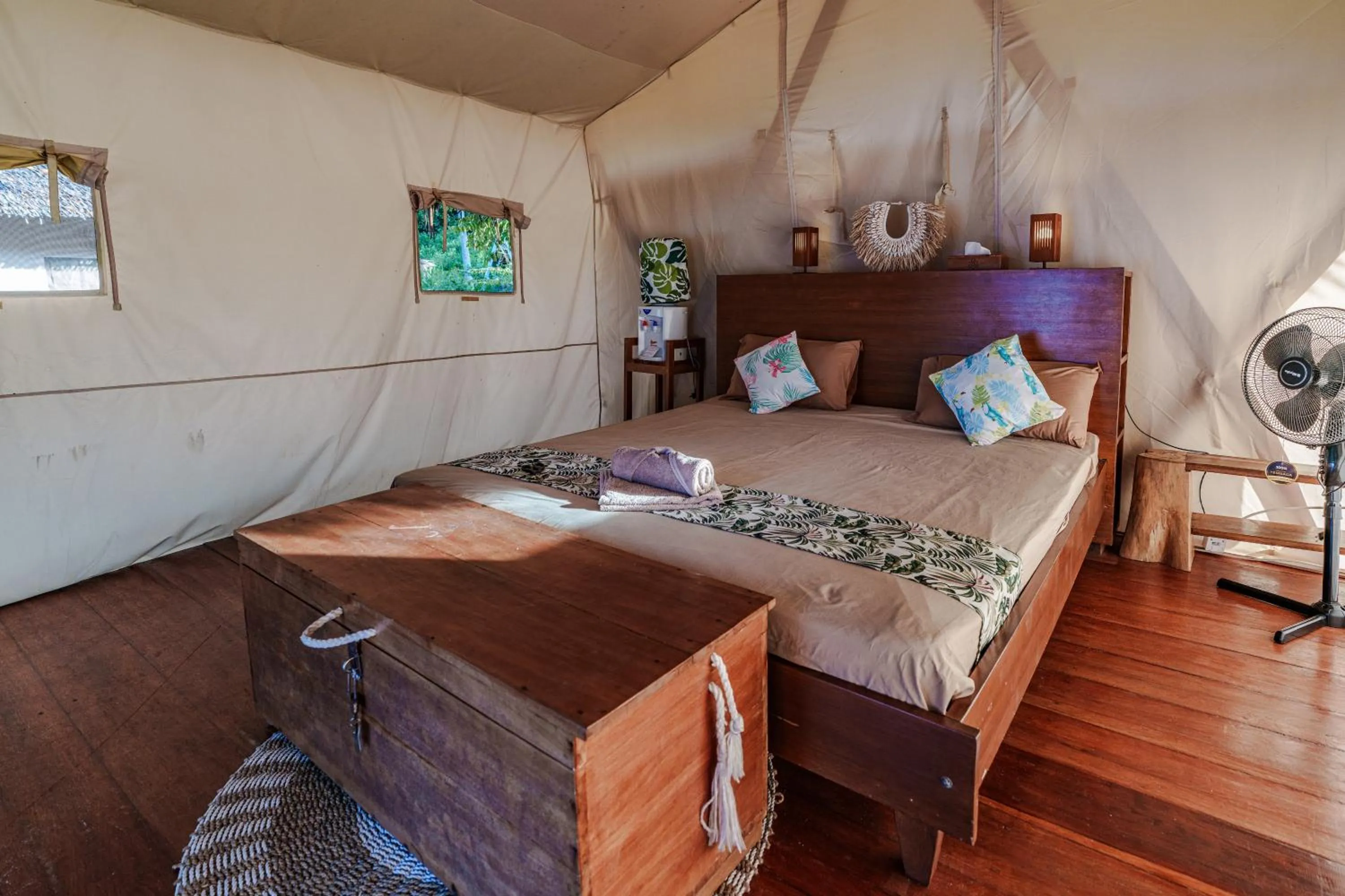 Bed in Reconnect - Private Island Resort & Dive Center Togean - Buka Buka Island