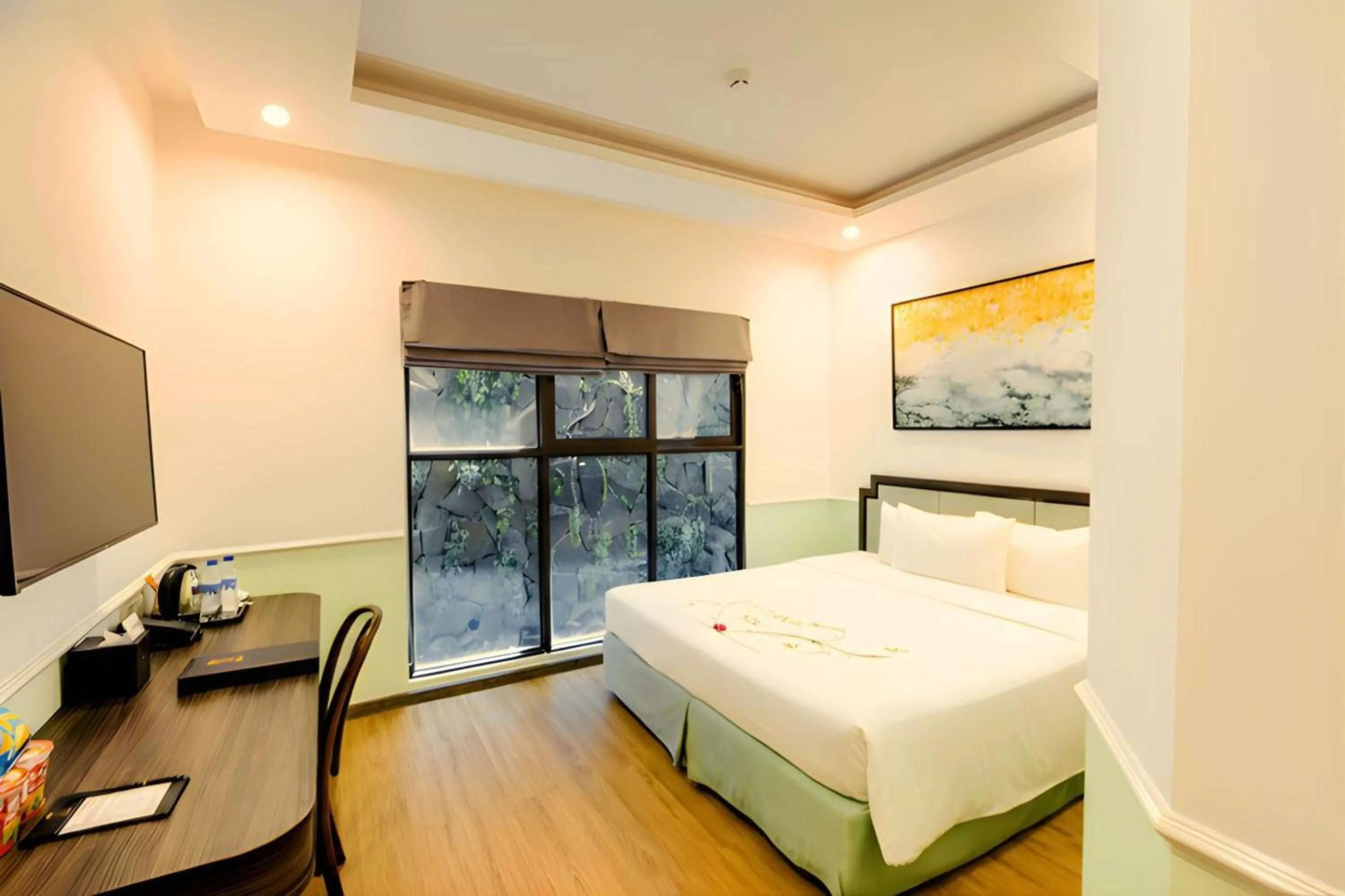 Bed in Paralia Khem Beach Phu Quoc Hotel