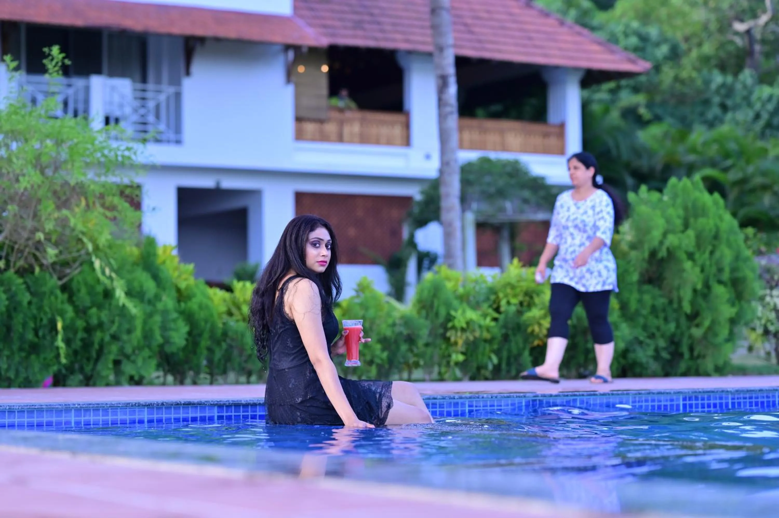 Swimming pool in Aadisaktthi Leisure Resort, Kovalam