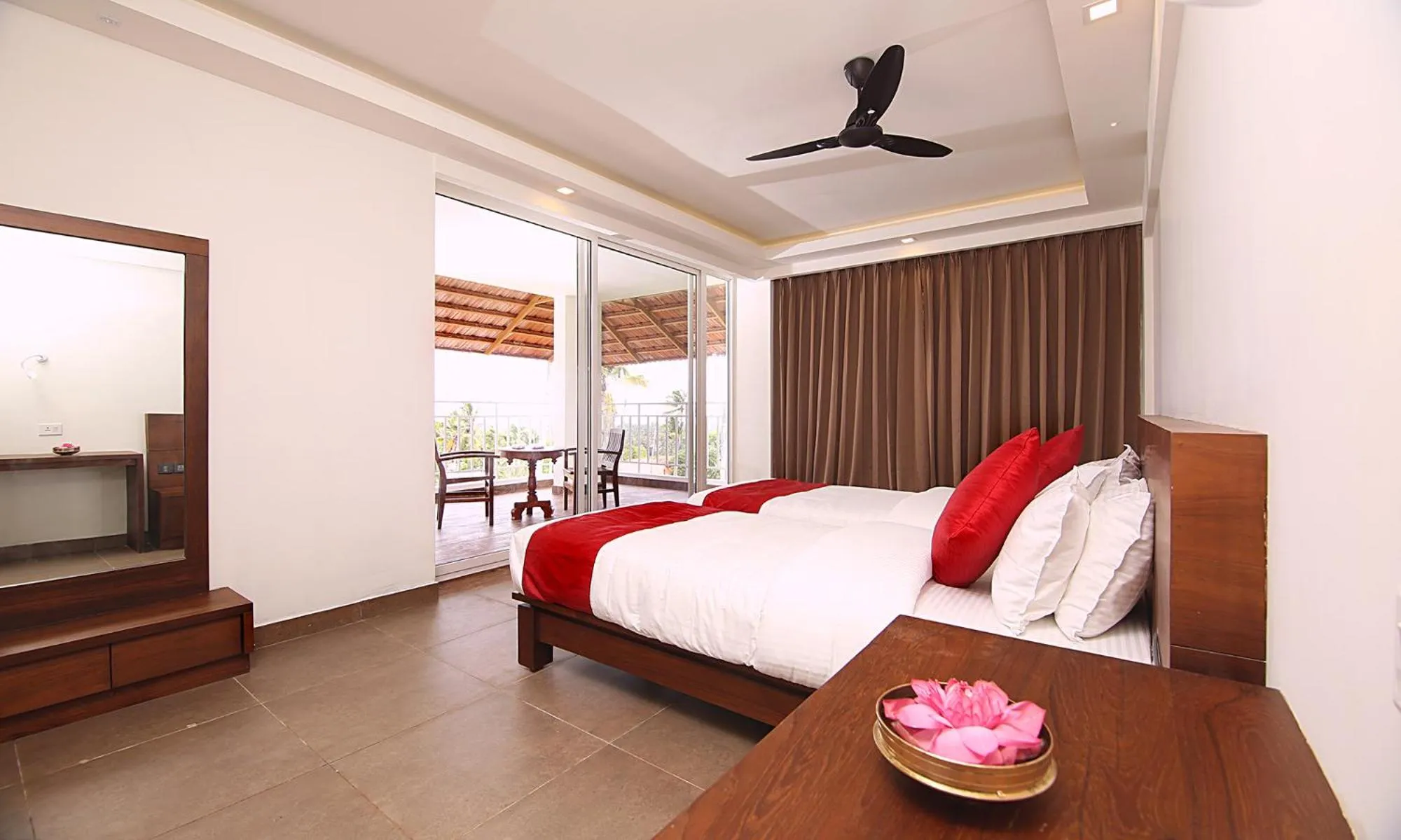 Bedroom, Bed in Aadisaktthi Leisure Resort, Kovalam