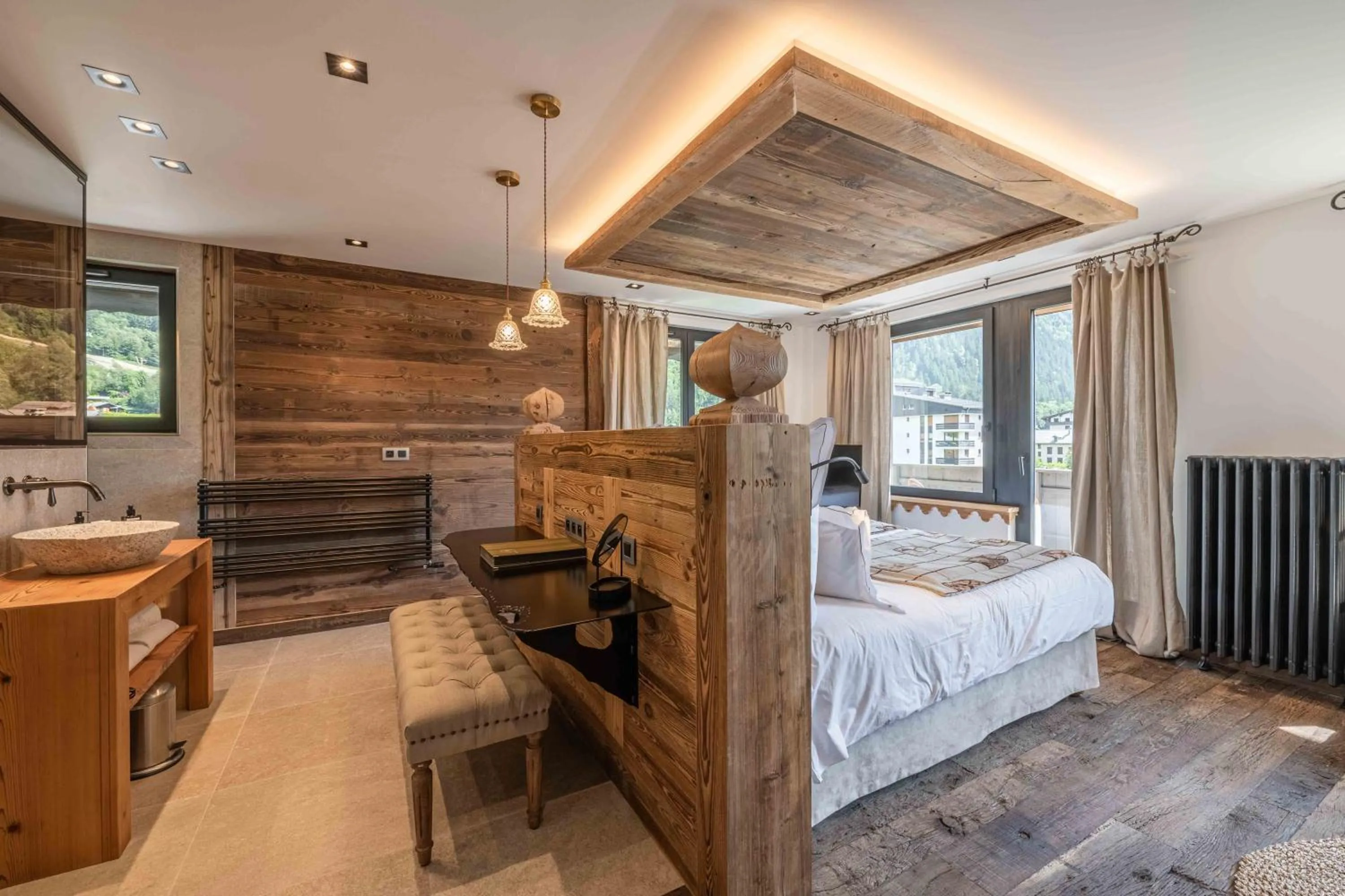 Bed in Chalet-Hôtel Hermitage