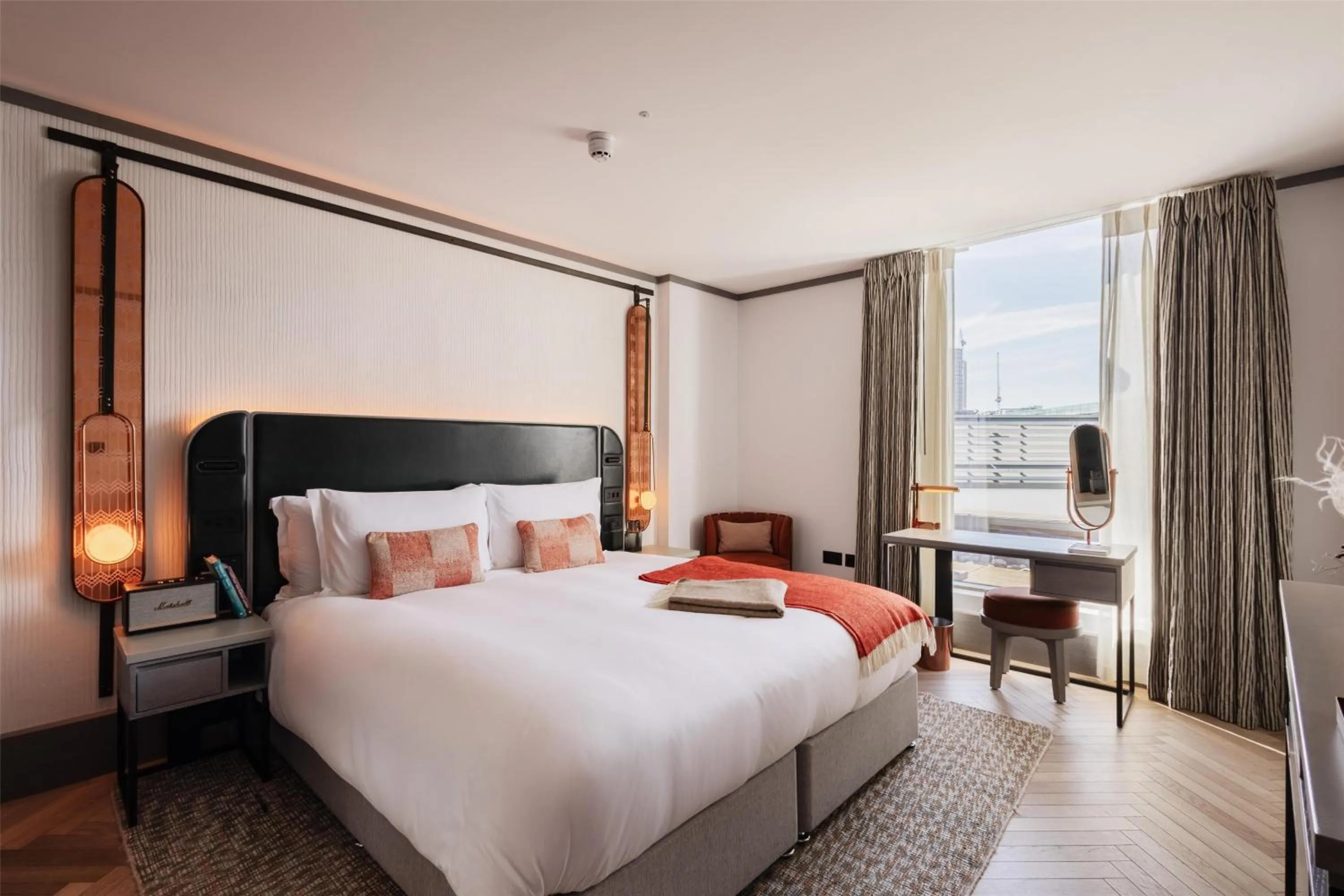 Bed in Hart Shoreditch Hotel London, Curio Collection by Hilton