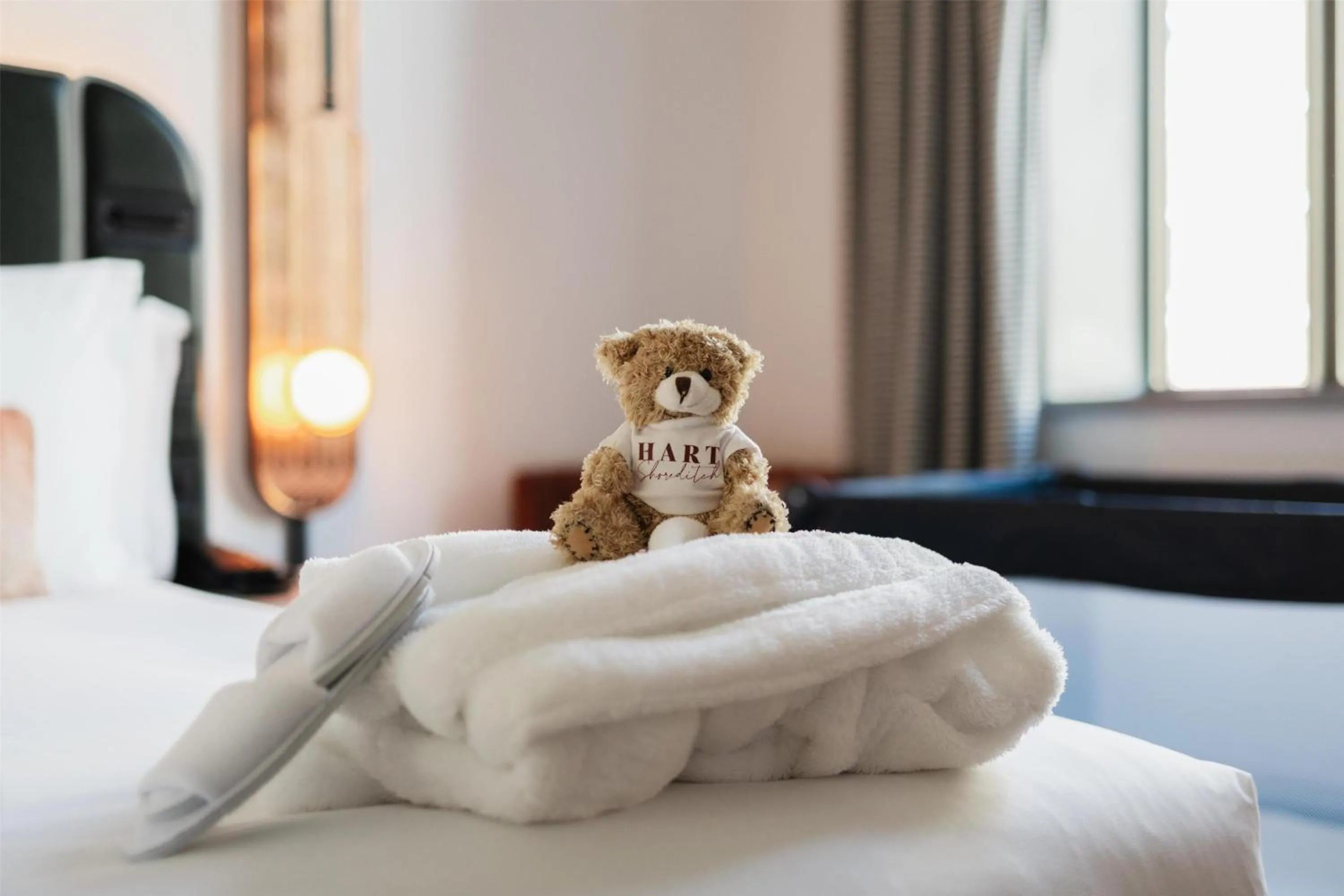 Bed in Hart Shoreditch Hotel London, Curio Collection by Hilton