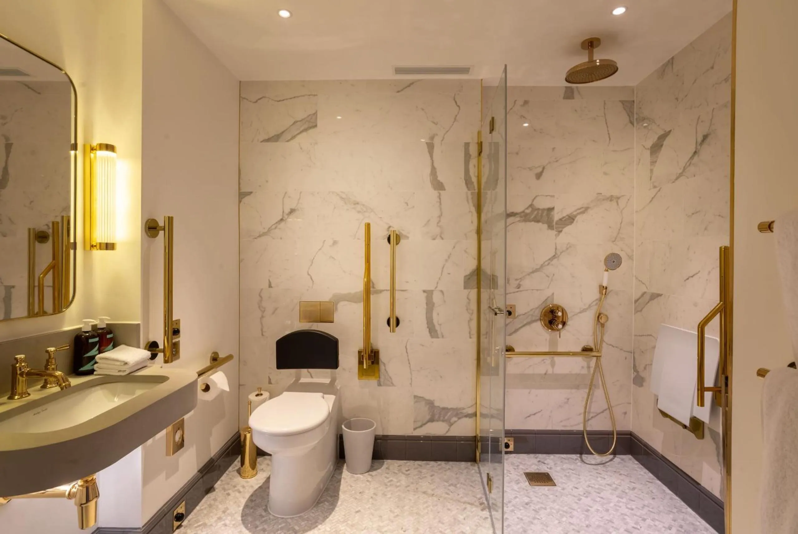 Bathroom in Hart Shoreditch Hotel London, Curio Collection by Hilton