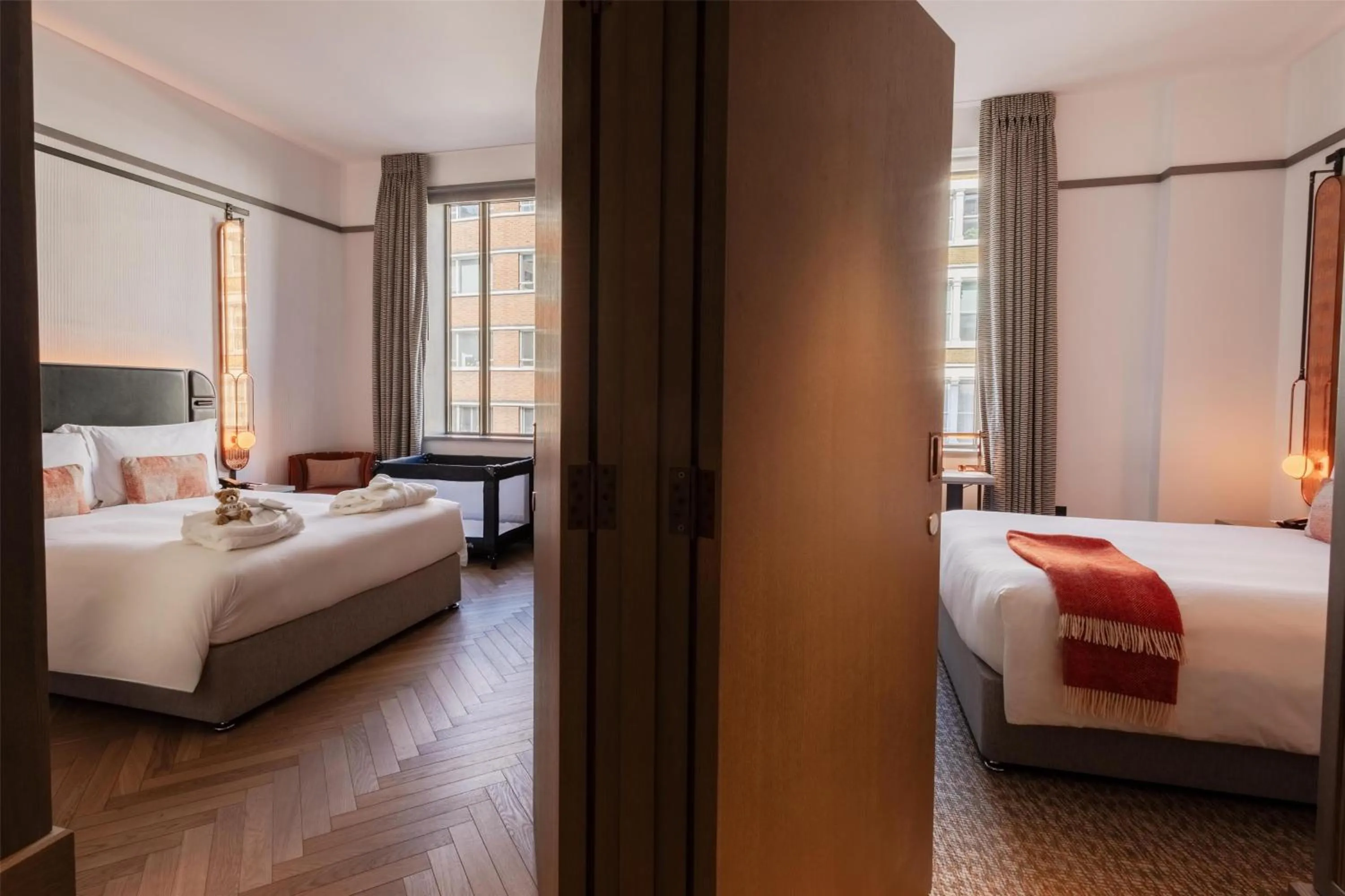 Bed in Hart Shoreditch Hotel London, Curio Collection by Hilton