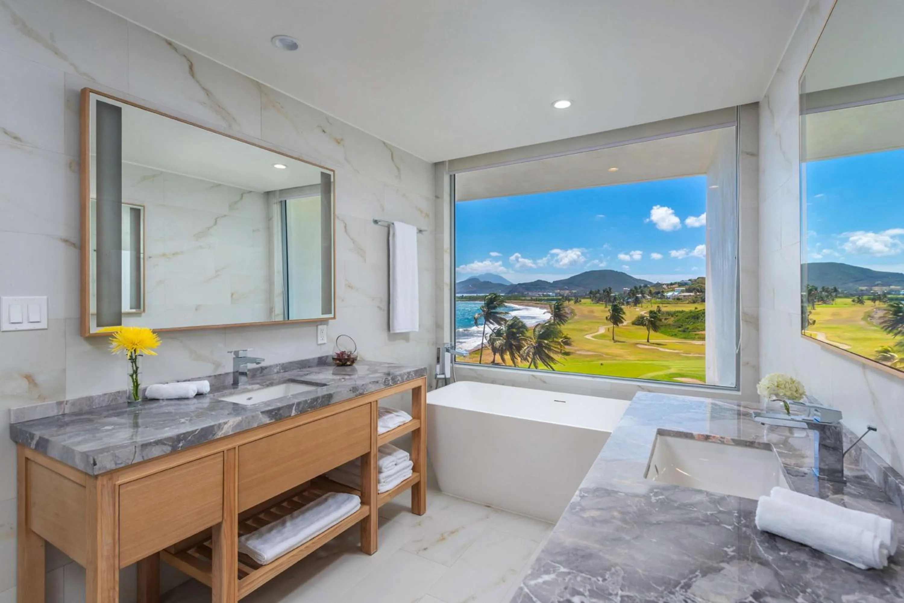 Bathroom in Koi Resort Saint Kitts, Curio Collection by Hilton
