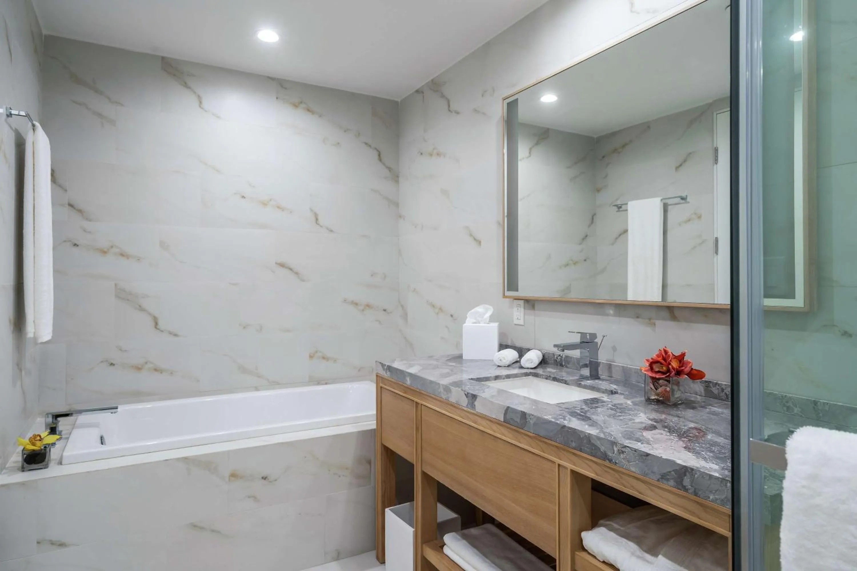 Bathroom in Koi Resort Saint Kitts, Curio Collection by Hilton