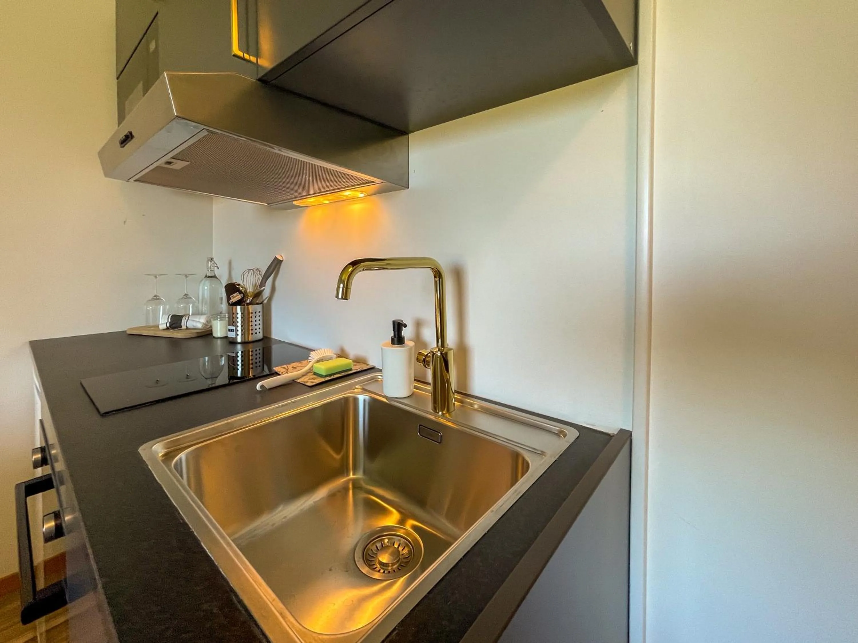 Kitchen or kitchenette in Halmstad Hotel Apartments
