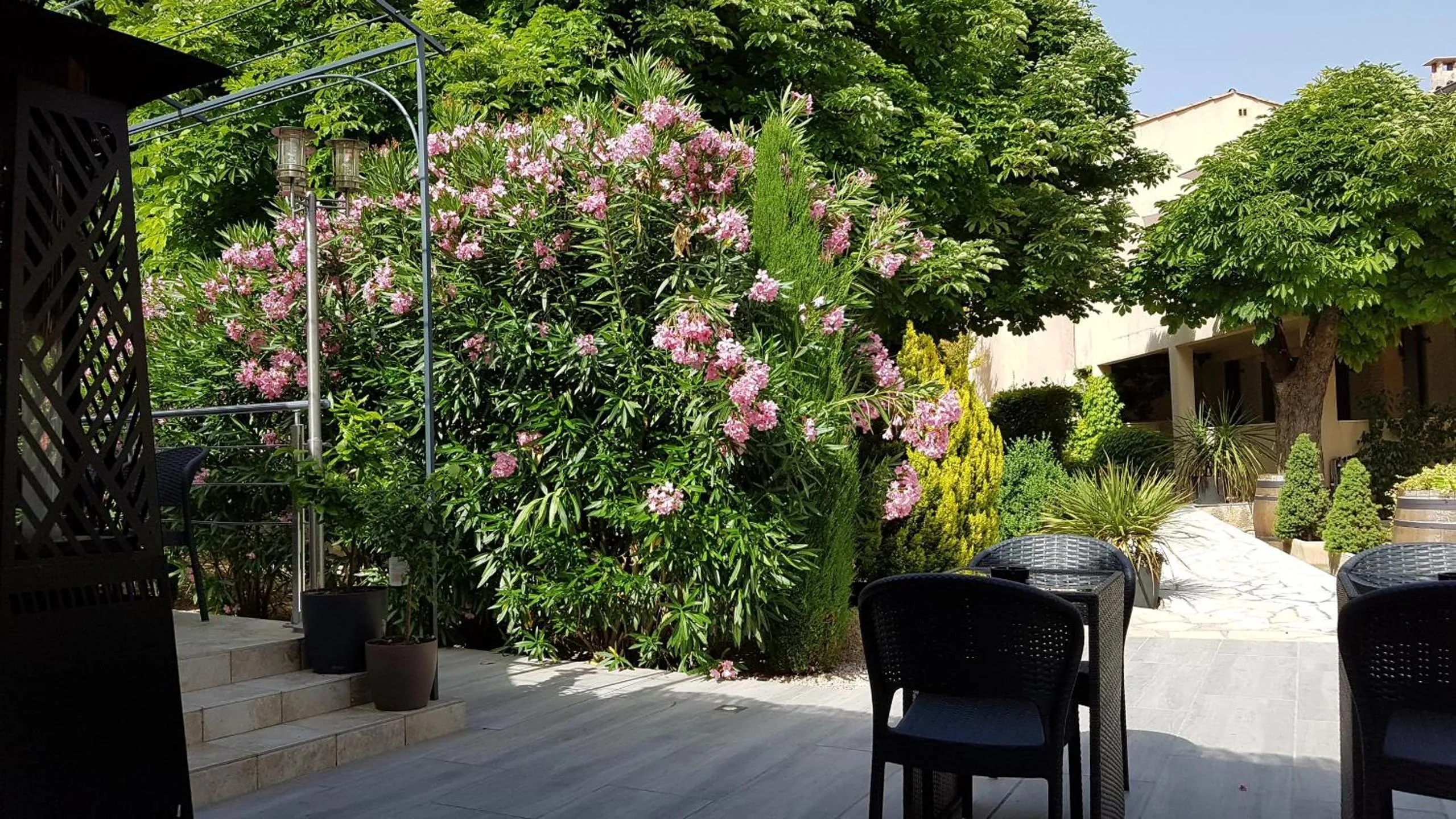 Garden view in Hôtel Spa Les Alpes