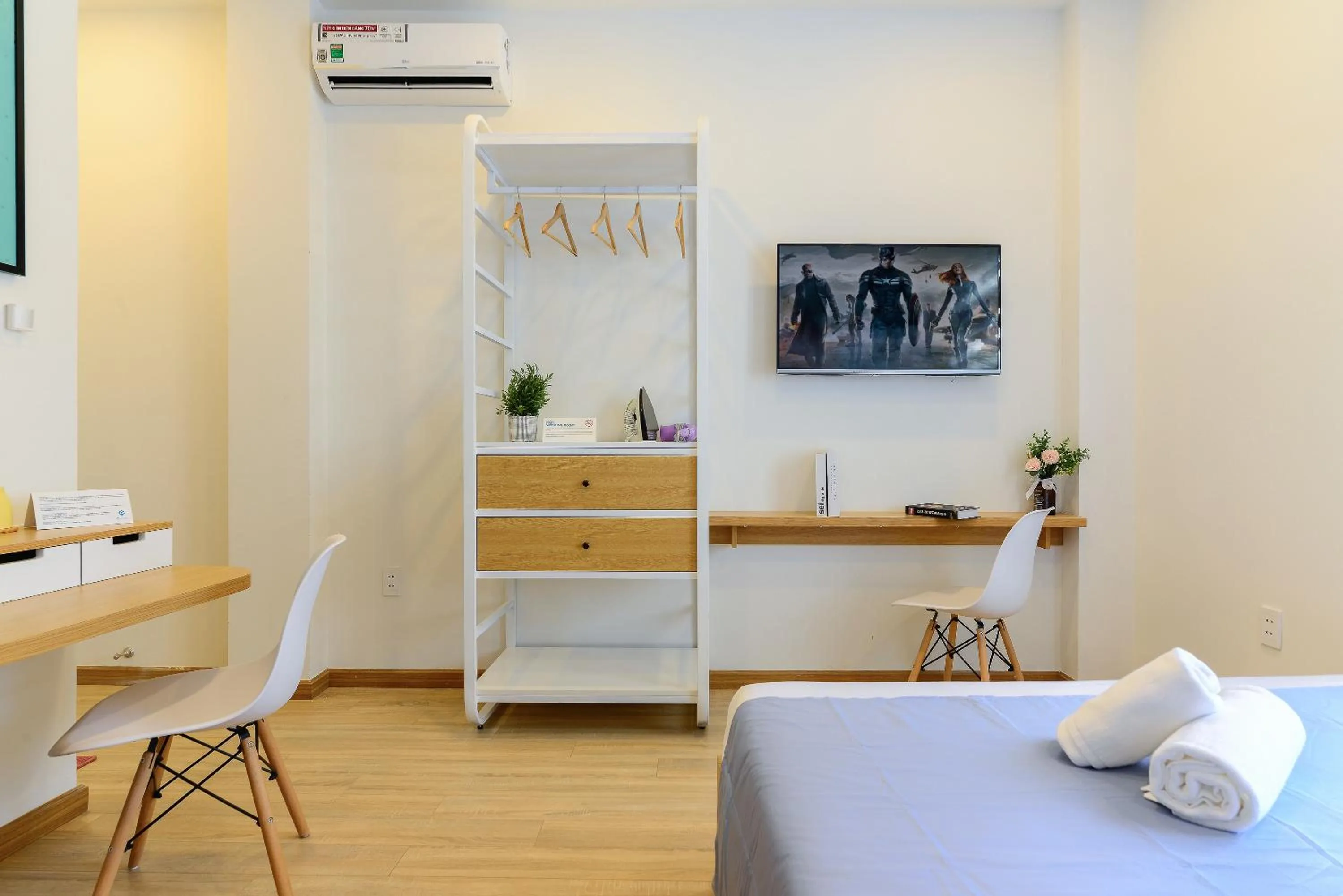 Living room, Bed in Cozrum Homes - Rivera Corner