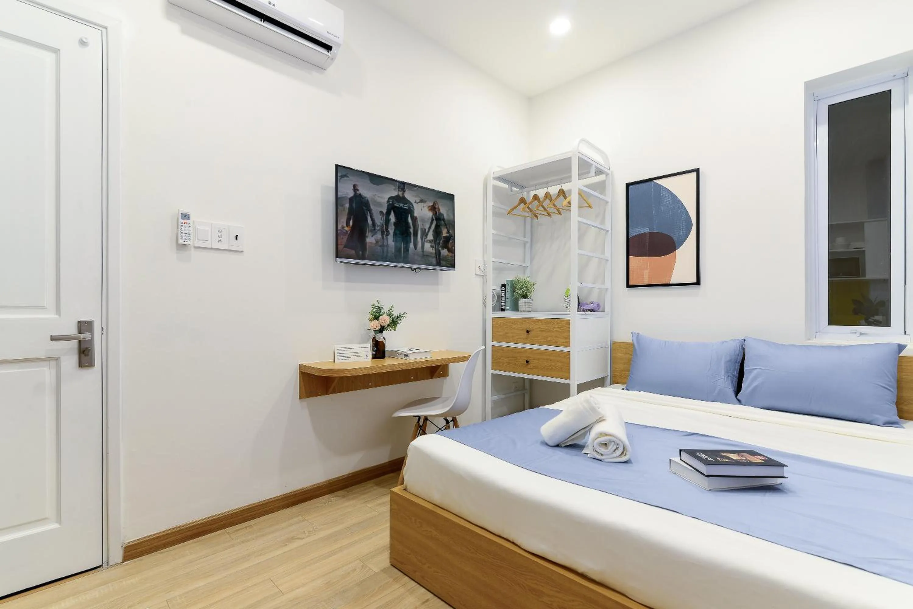 Living room, Bed in Cozrum Homes - Rivera Corner