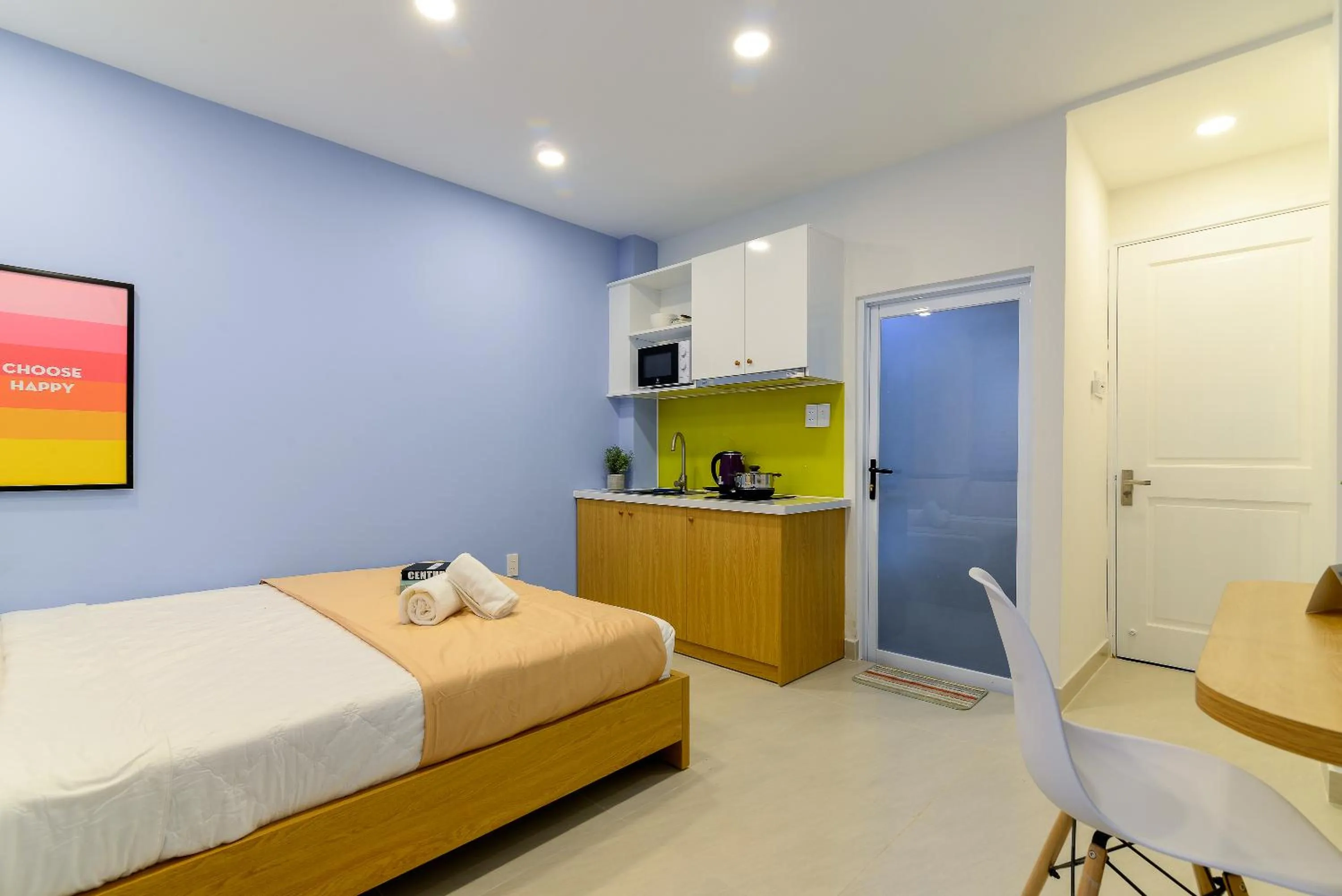 Living room, Bed in Cozrum Homes - Rivera Corner