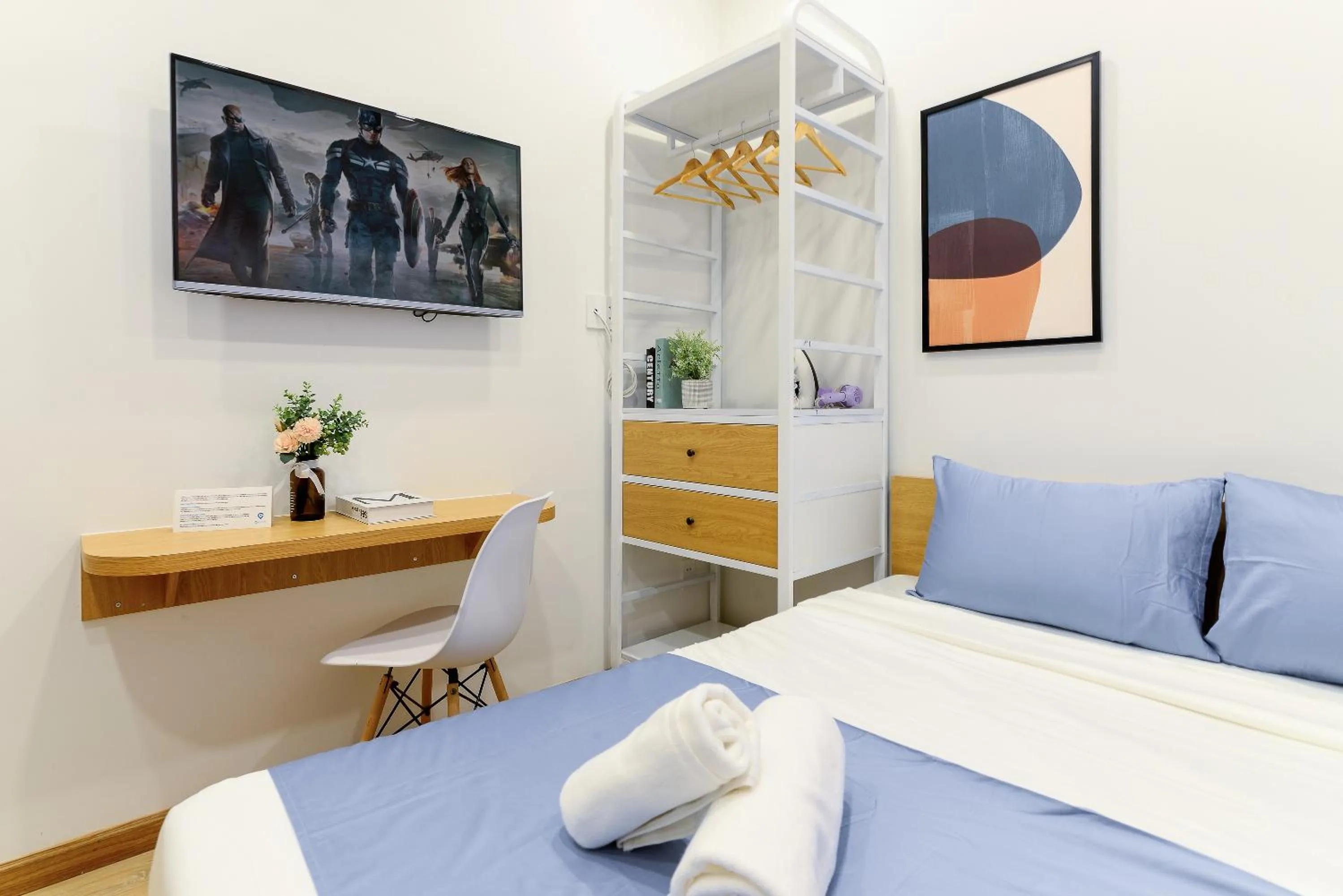 Living room, Bed in Cozrum Homes - Rivera Corner