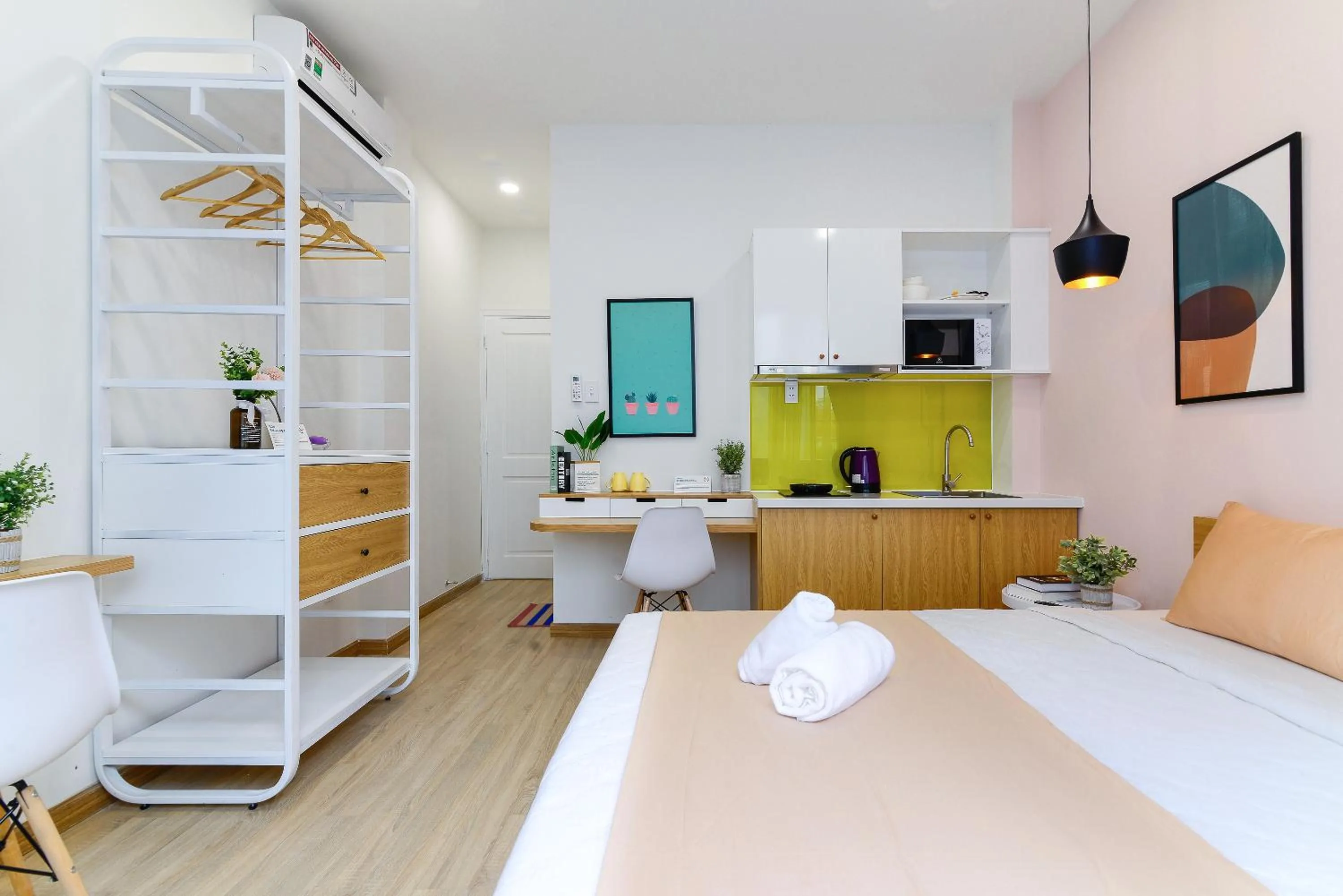 Kitchen or kitchenette, Bed in Cozrum Homes - Rivera Corner