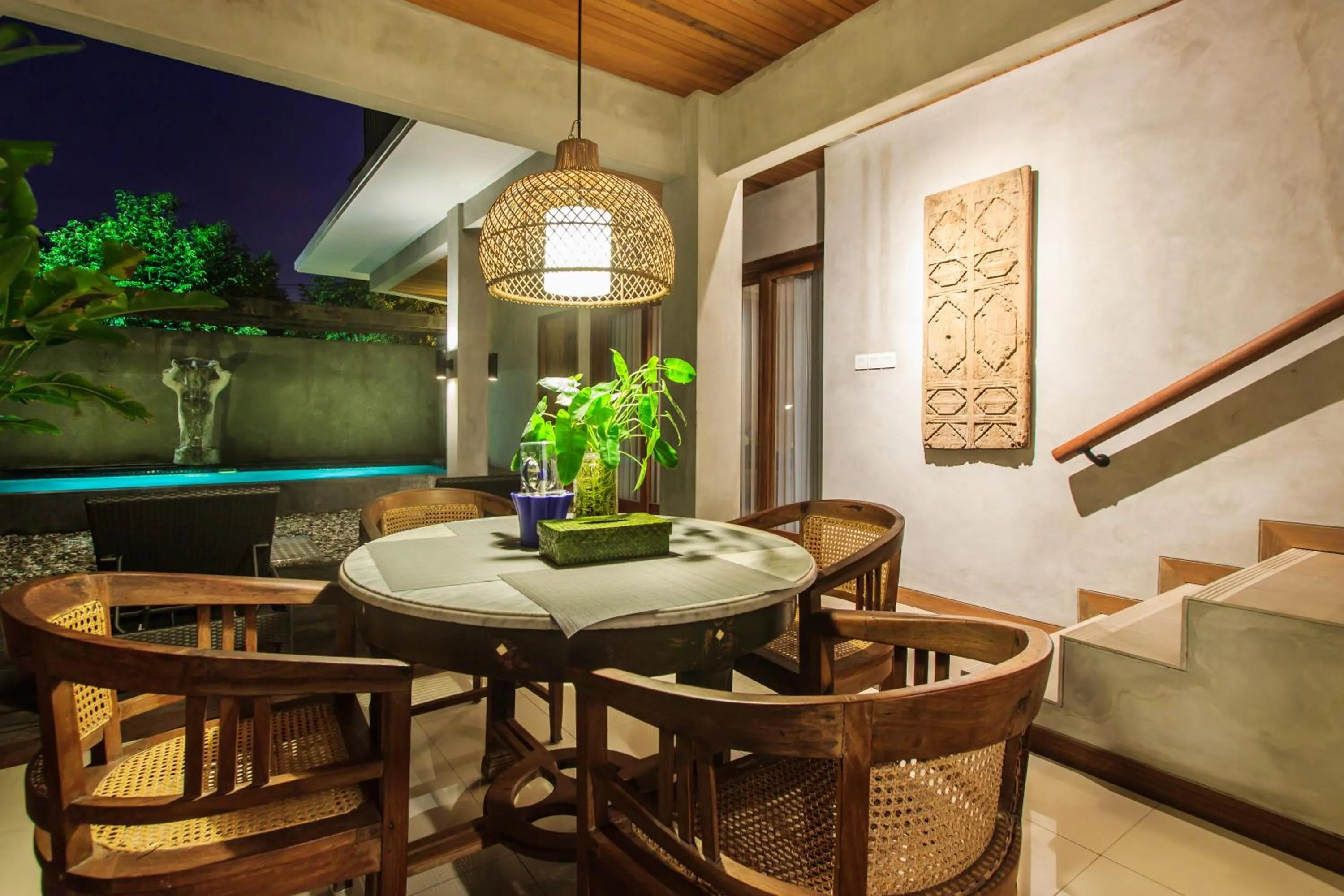 Dining area in Kuta Legian Villa 3 Bedroom Private pool