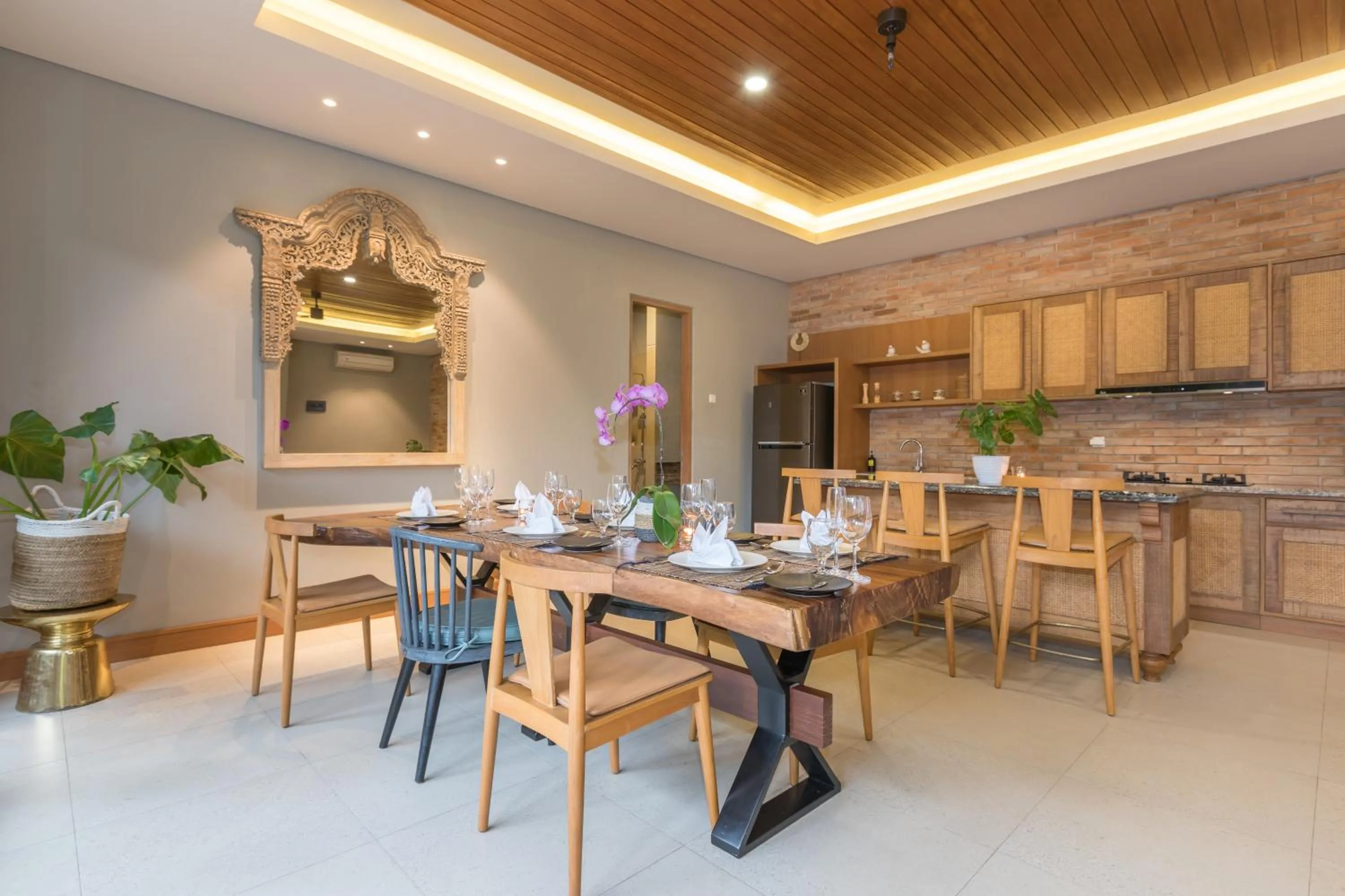 Dining area in Villa Daun Canggu by Premier Hospitality Asia