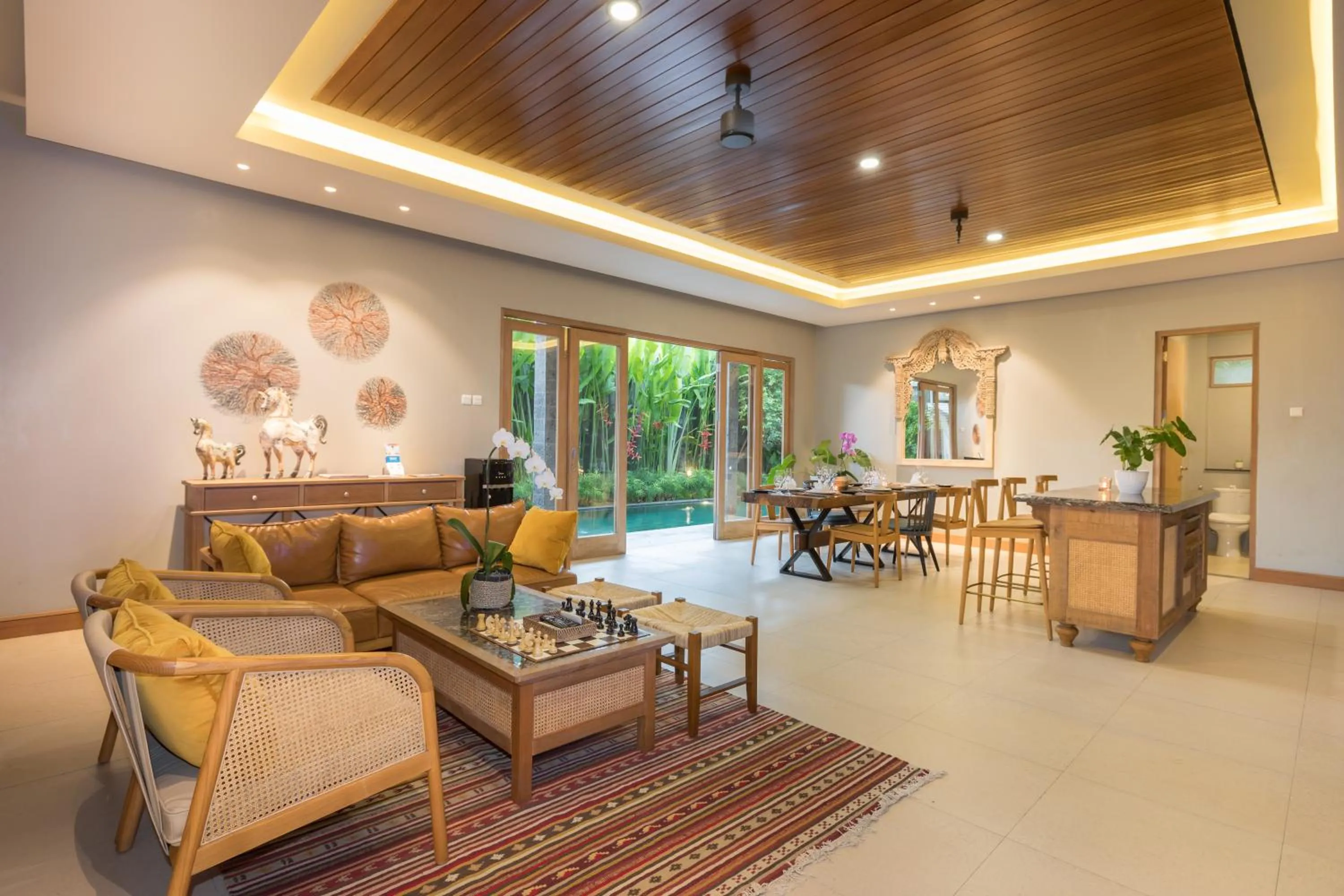 Living room in Villa Daun Canggu by Premier Hospitality Asia