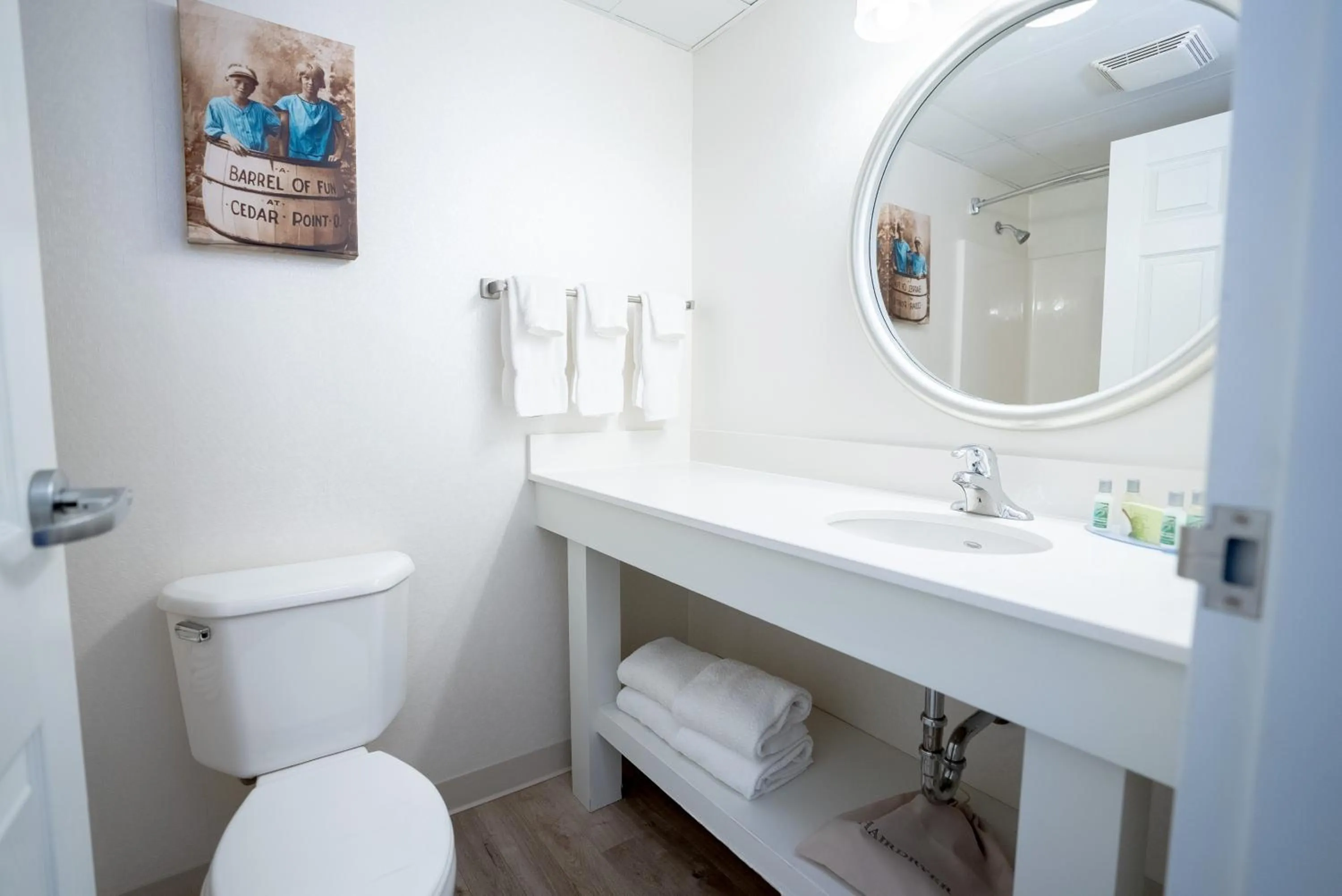 Toilet in Cedar Point Hotel Breakers