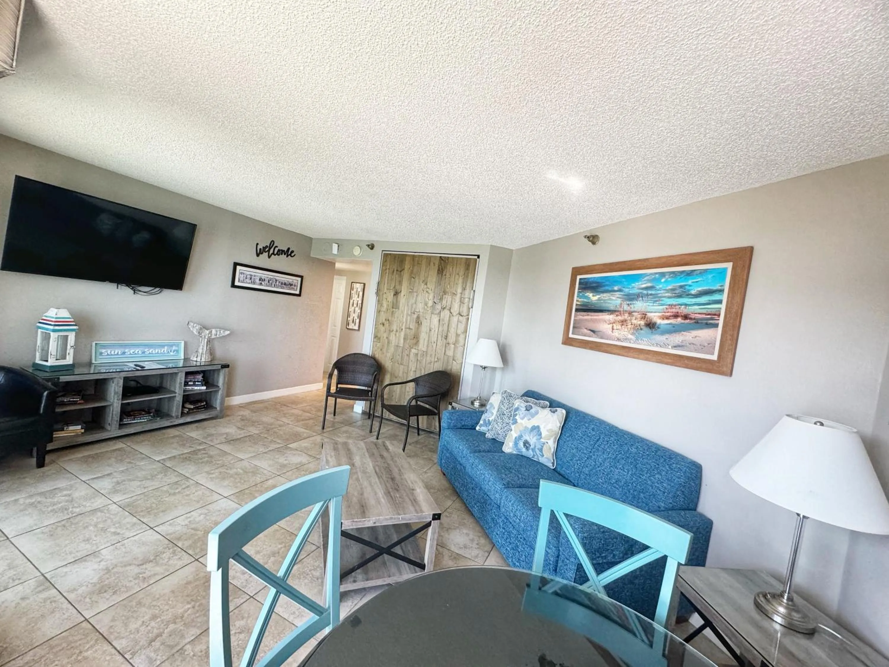Living room in Ocean-Front Condos at Patricia Grand