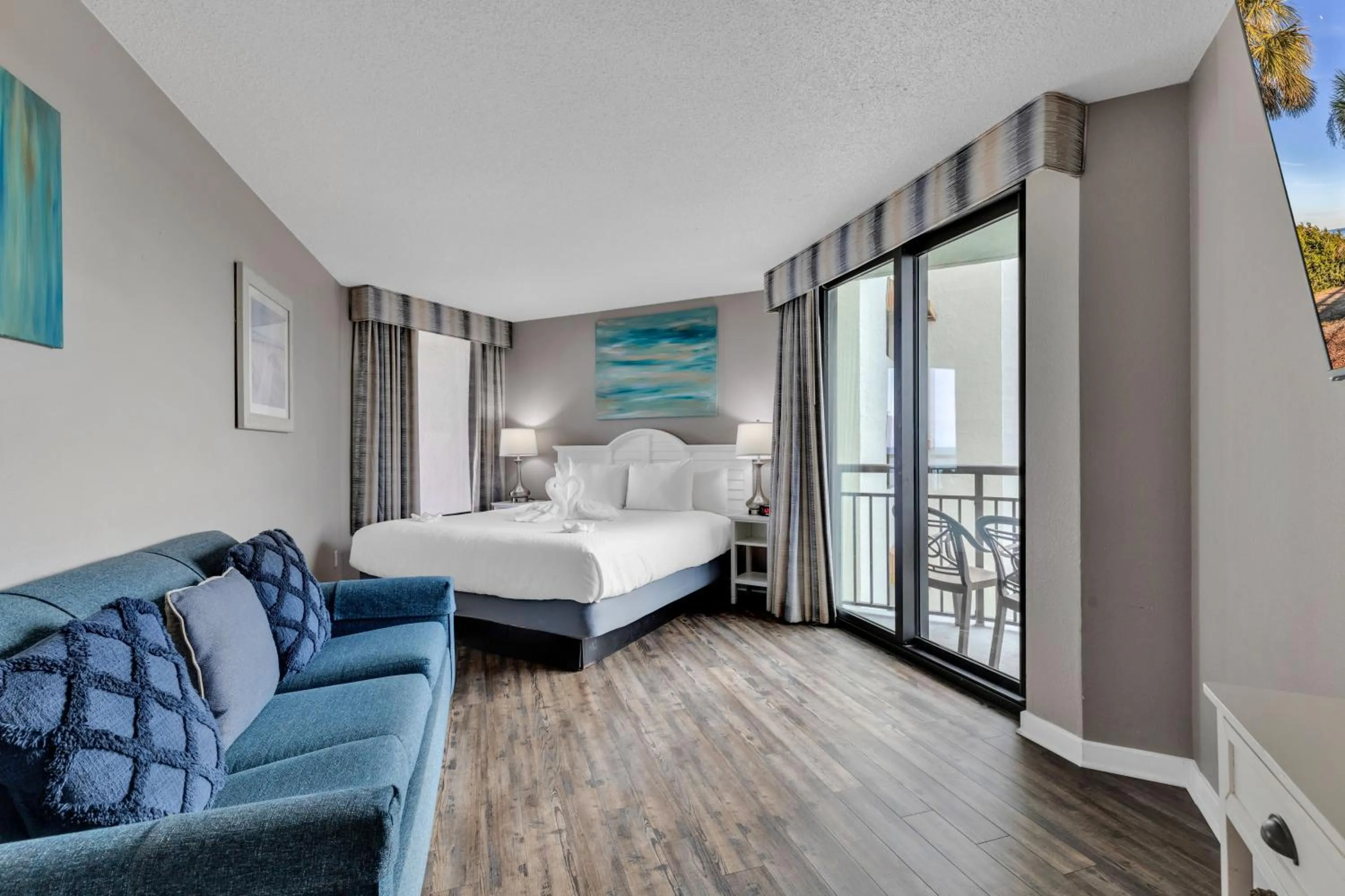 Bedroom, Bed in Ocean-Front Condos at Patricia Grand