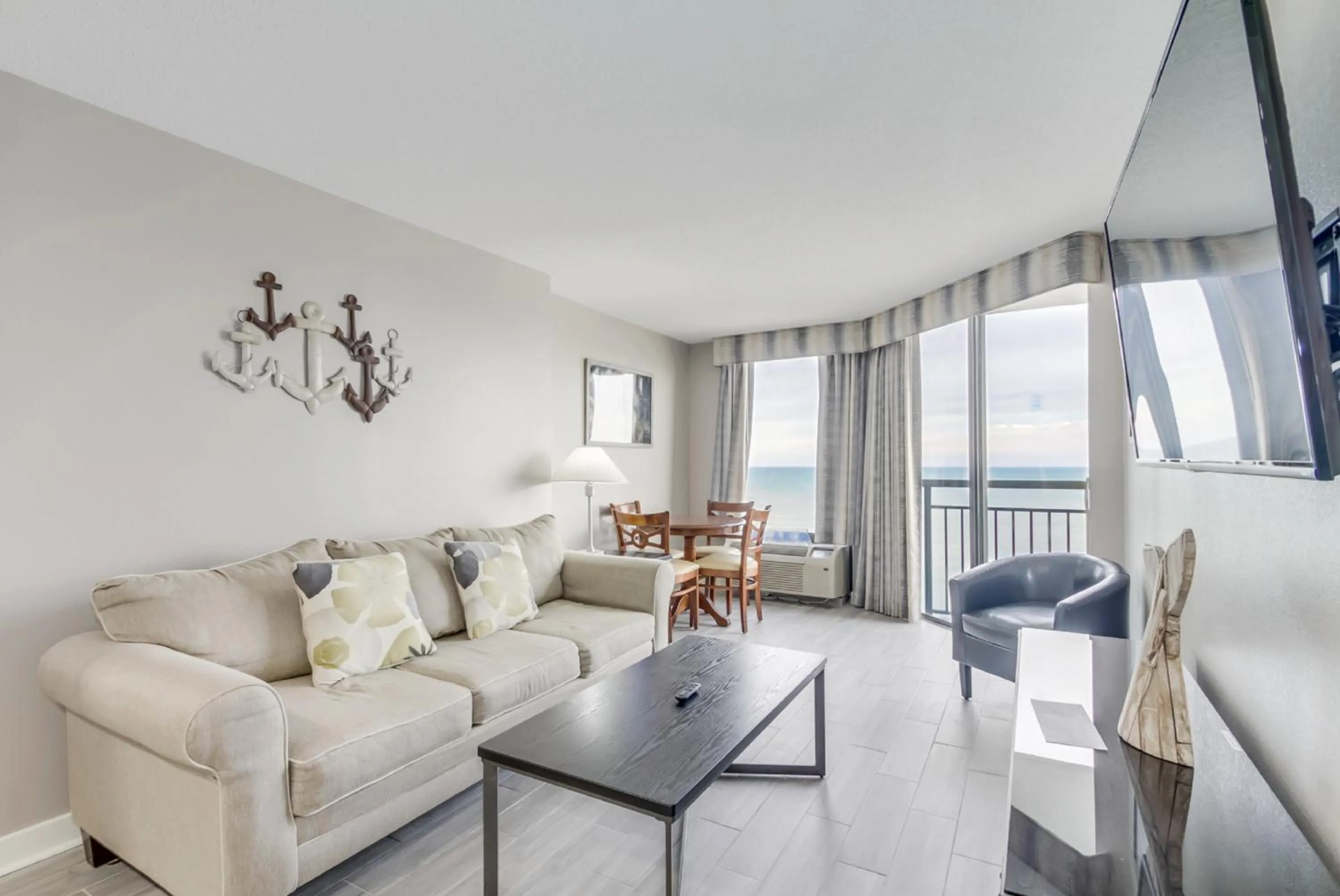 Living room in Ocean-Front Condos at Patricia Grand