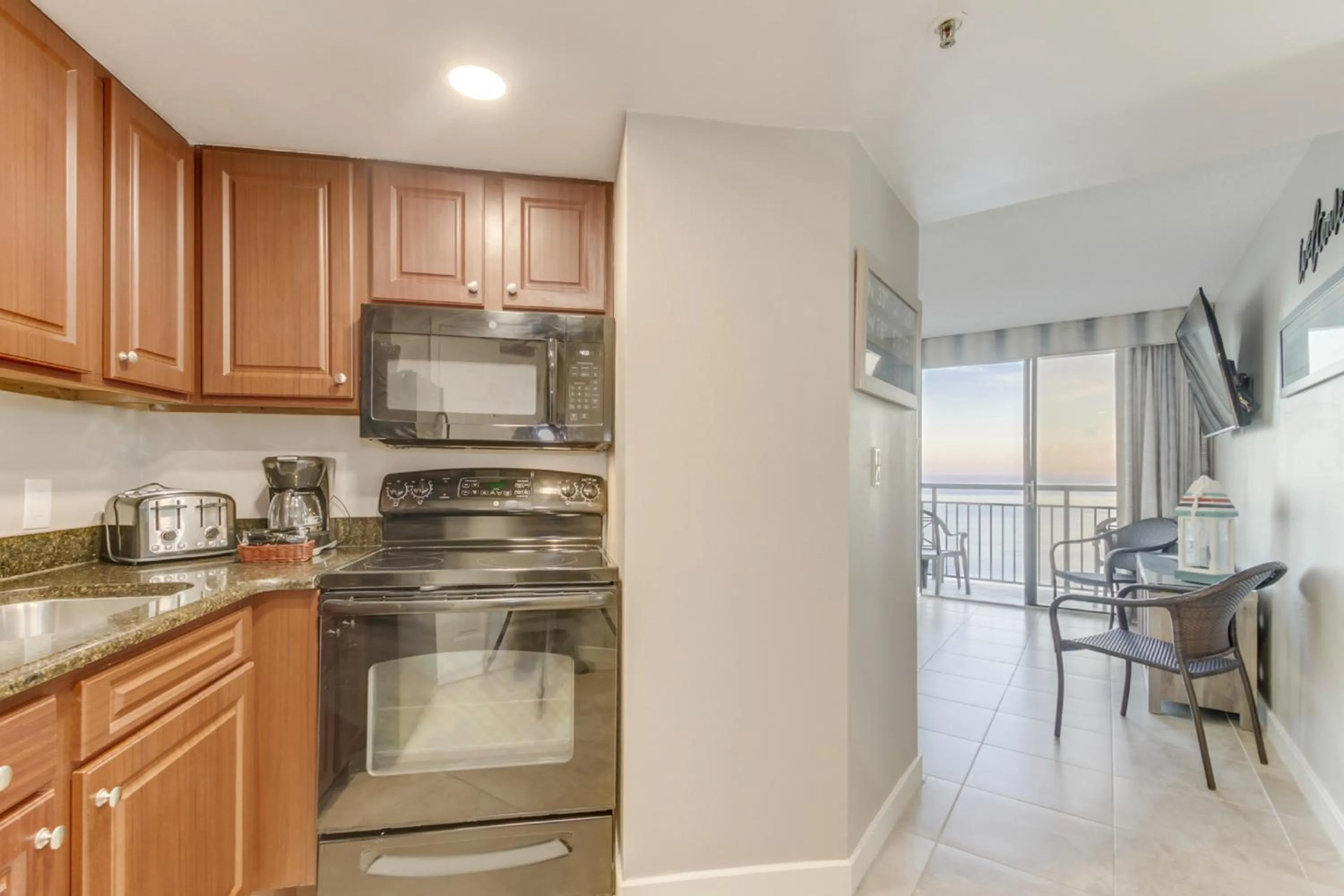 Kitchen or kitchenette in Ocean-Front Condos at Patricia Grand