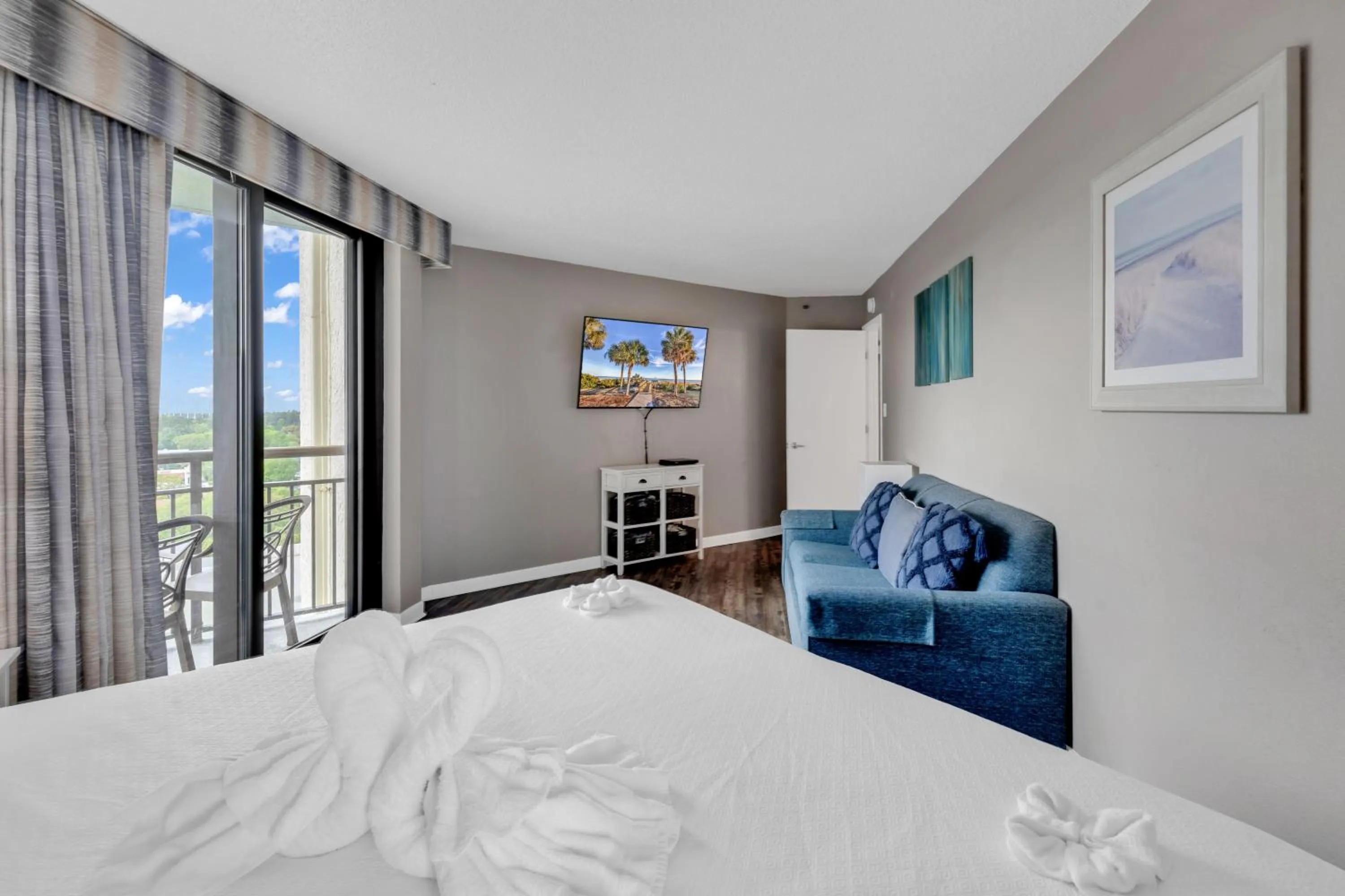 Bedroom, Bed in Ocean-Front Condos at Patricia Grand