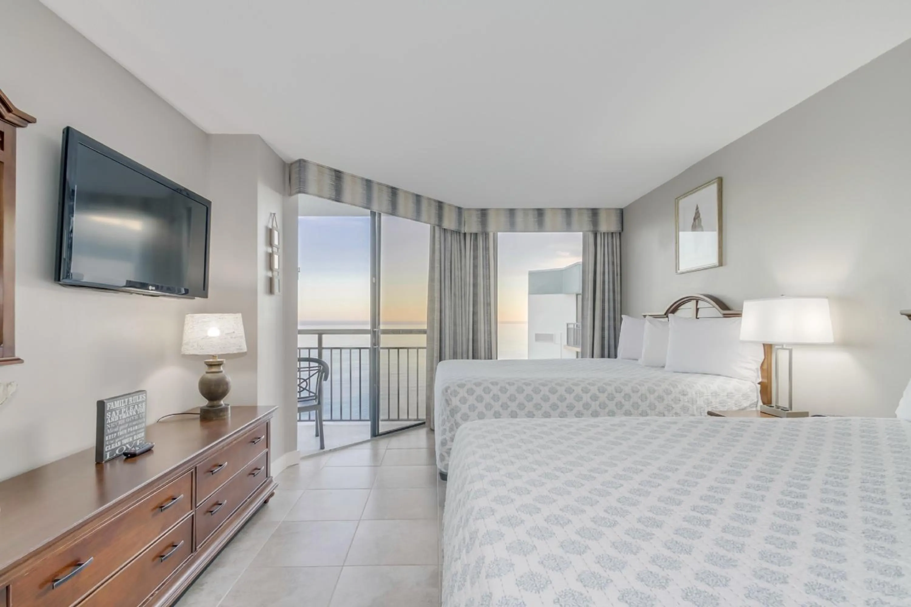Bedroom, Bed in Ocean-Front Condos at Patricia Grand