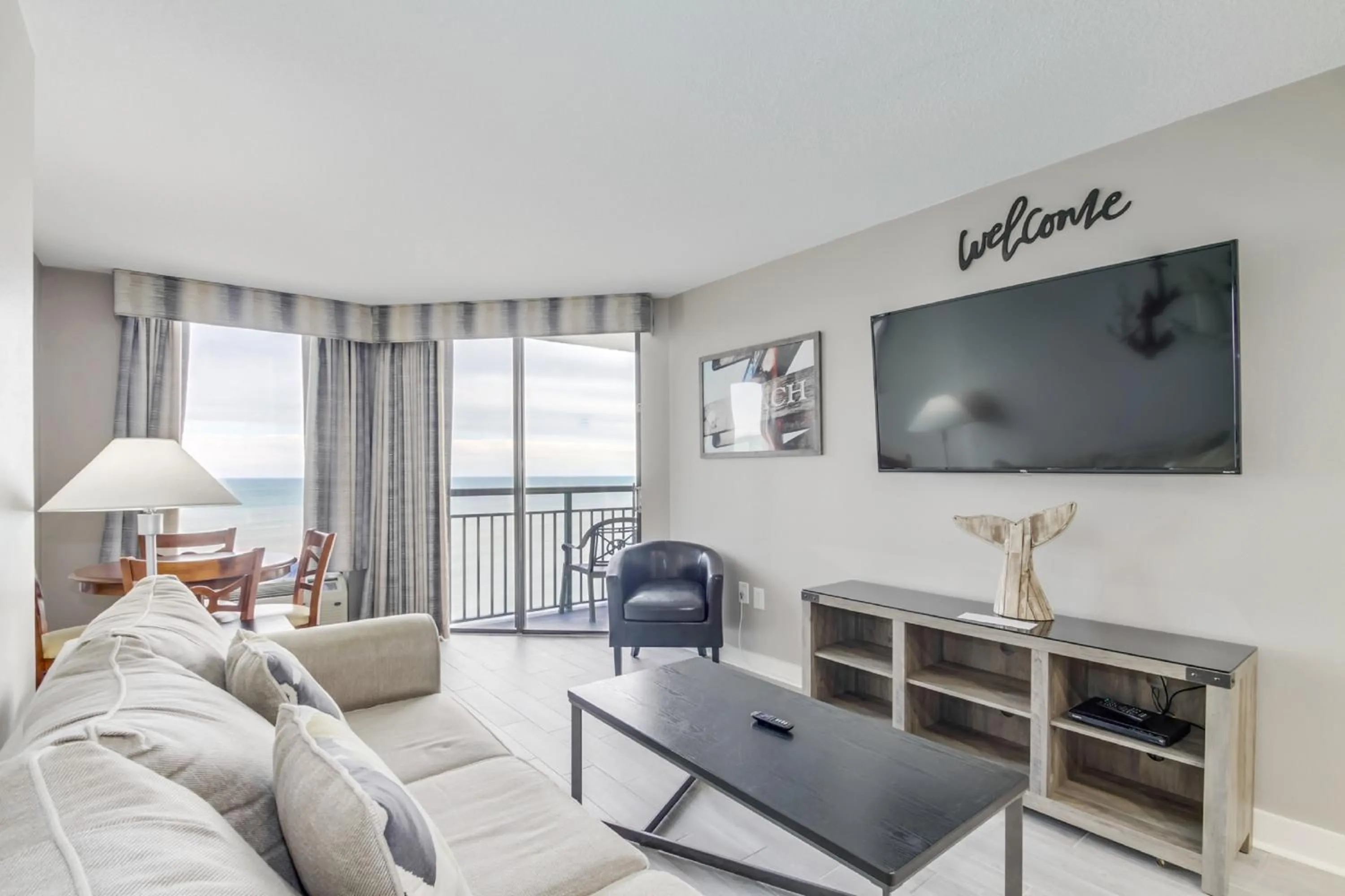 Living room in Ocean-Front Condos at Patricia Grand