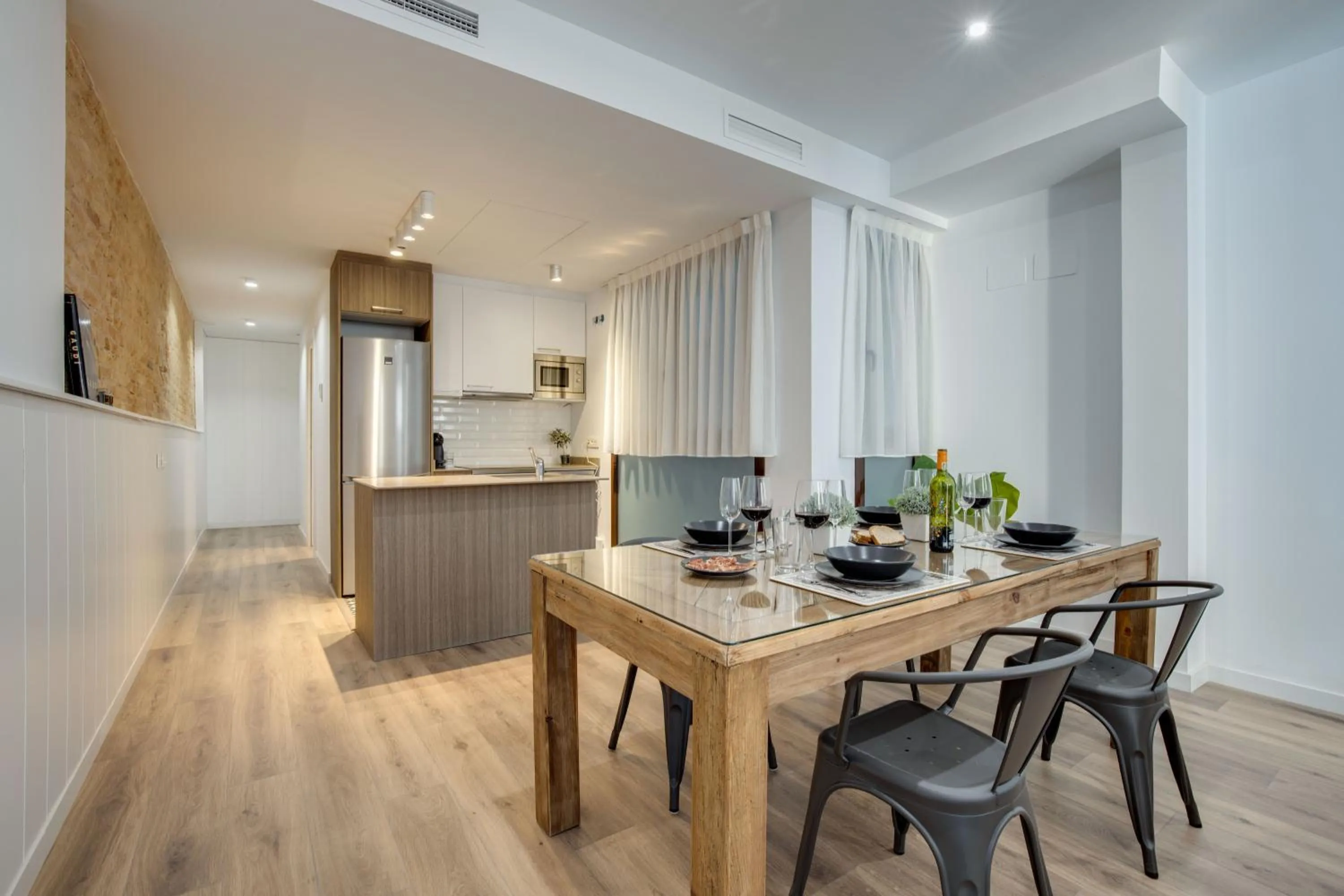 Kitchen or kitchenette in LucasLand Apartments Barcelona