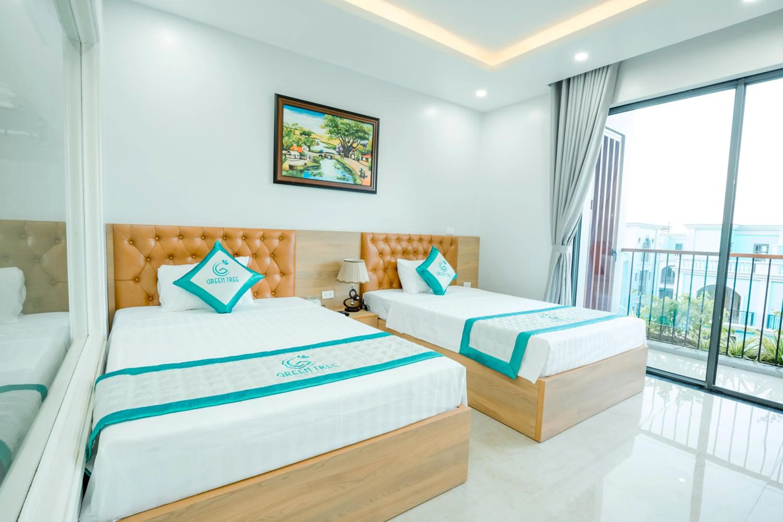 Bed in Green Tree Hotel Phú Quốc