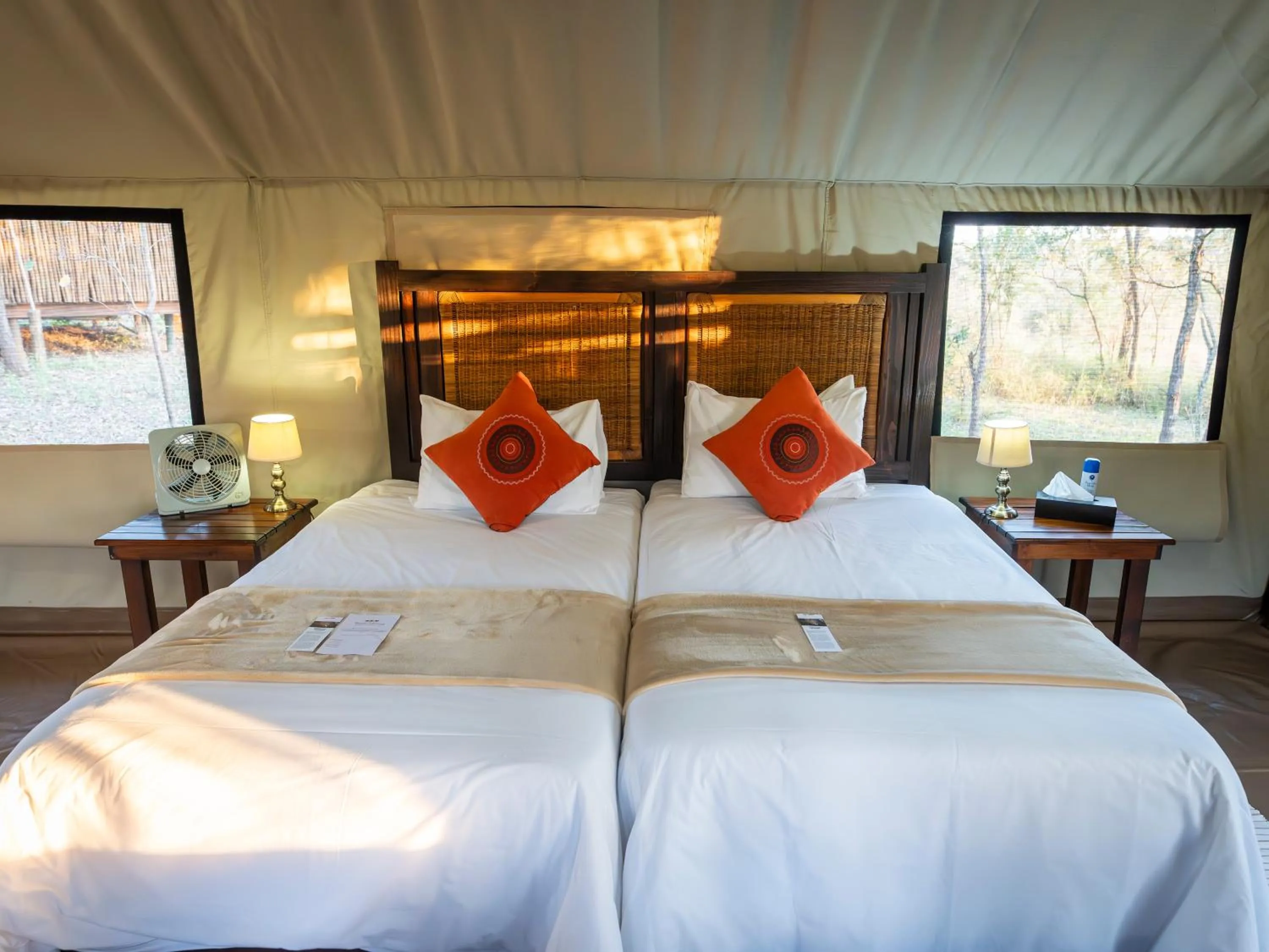 Bed in Buffalo Rock Tented Camp