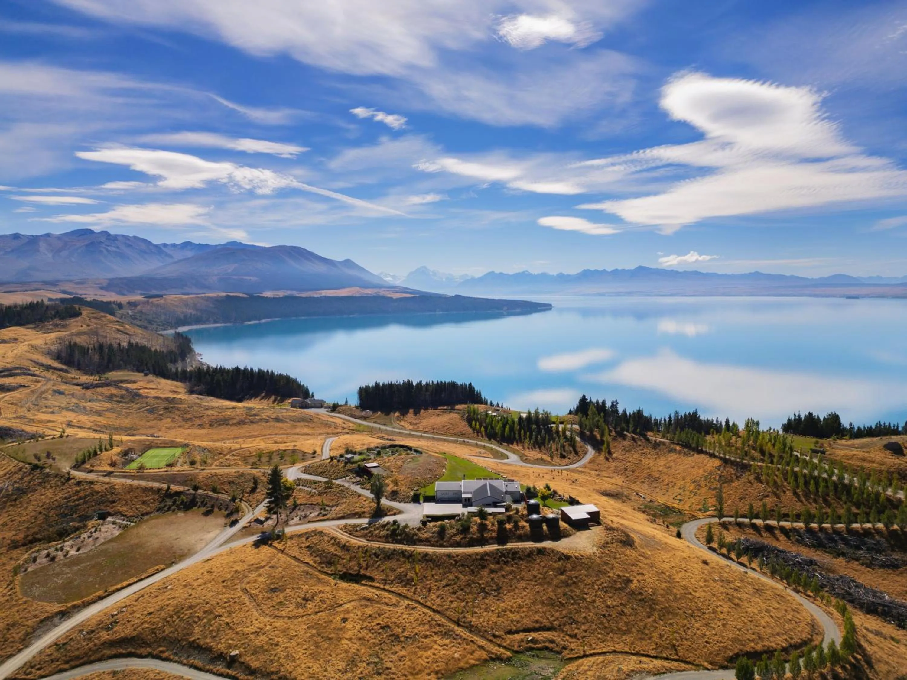 Bird's eye view in Mt Cook Lakeside Retreat