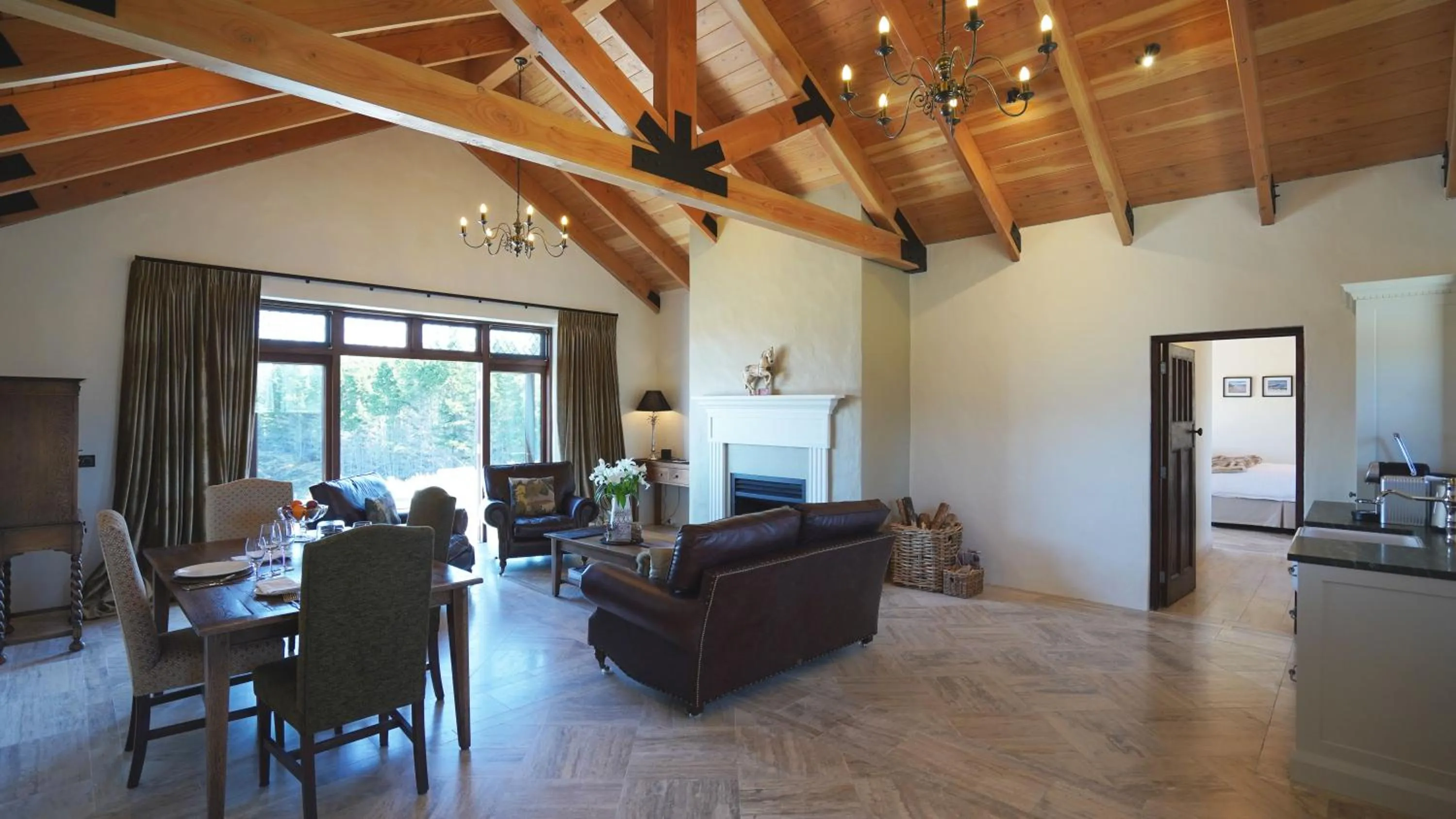 Living room in Mt Cook Lakeside Retreat