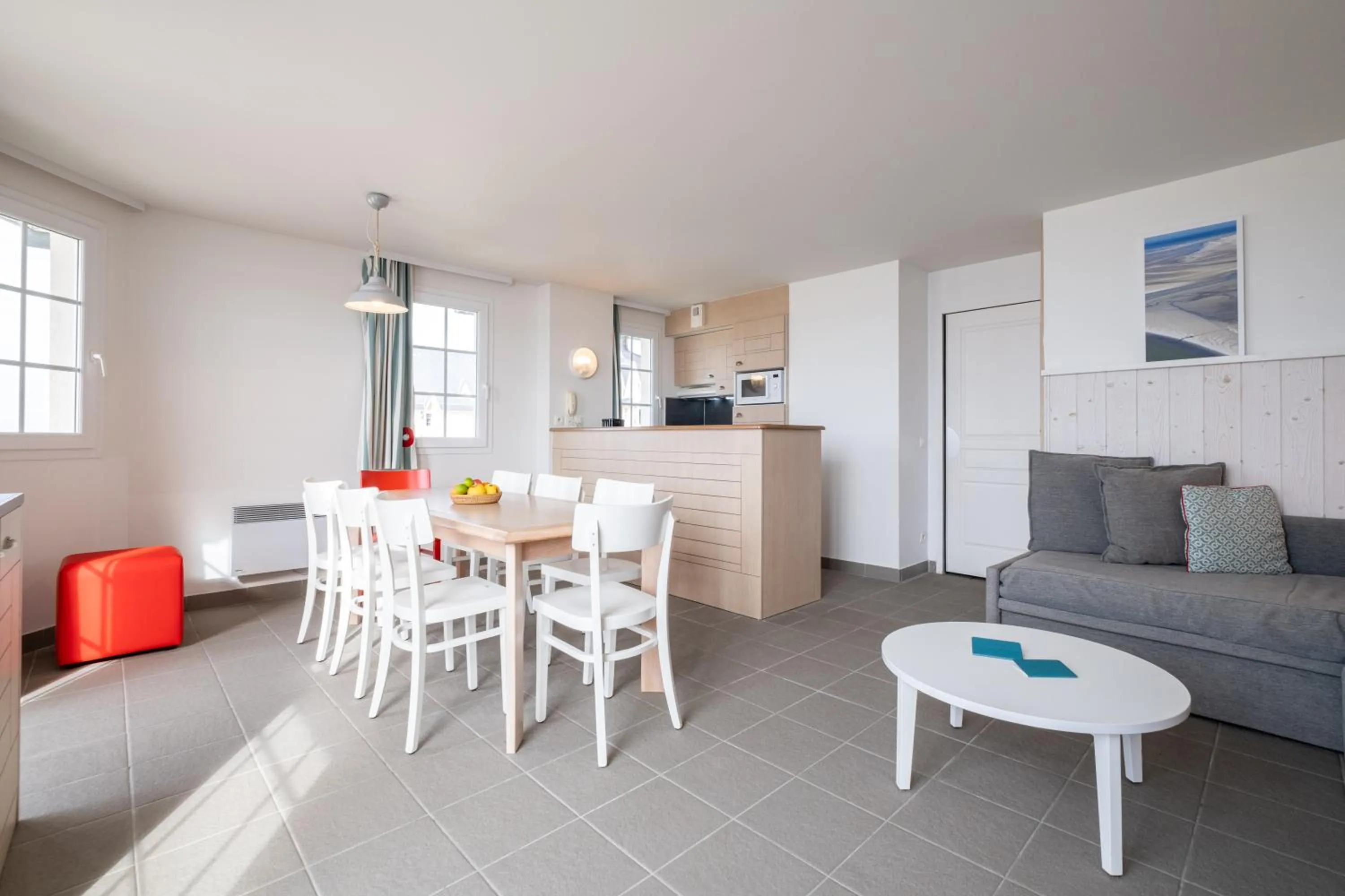 Kitchen or kitchenette in Pierre & Vacances Premium Résidence de la Plage