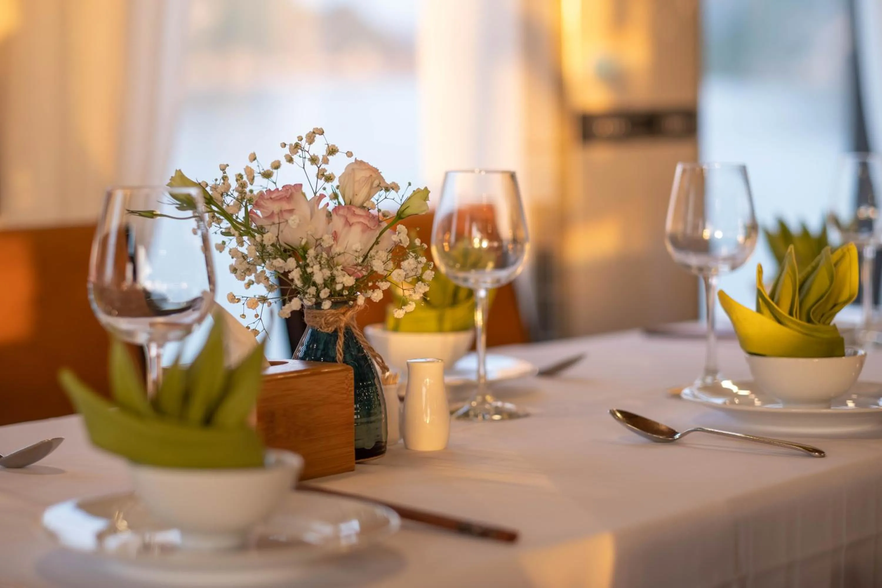 Dining area in Victory Star Cruise