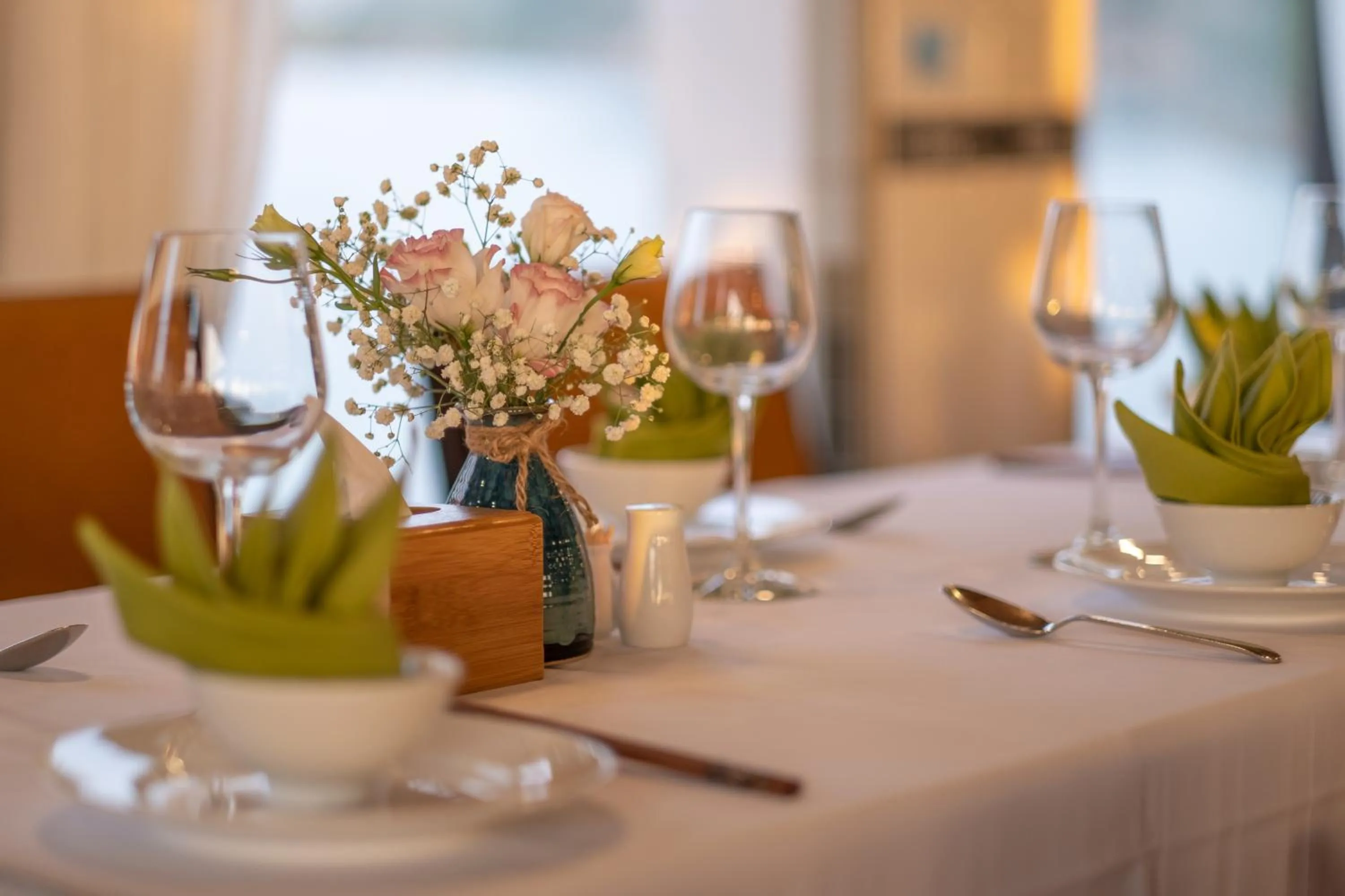 Dining area in Victory Star Cruise