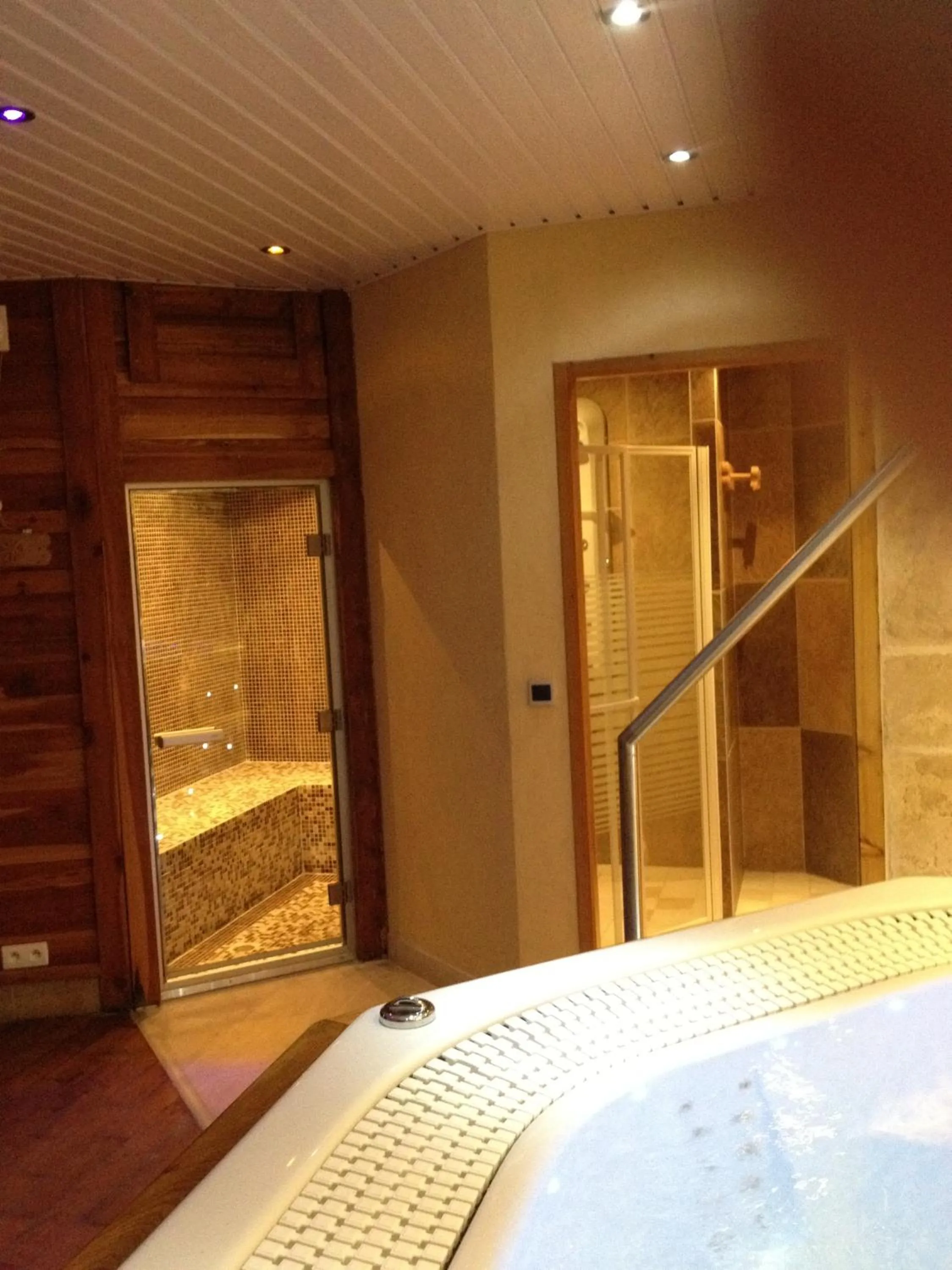 Sauna in Logis Hôtel & Spa Les Autanes