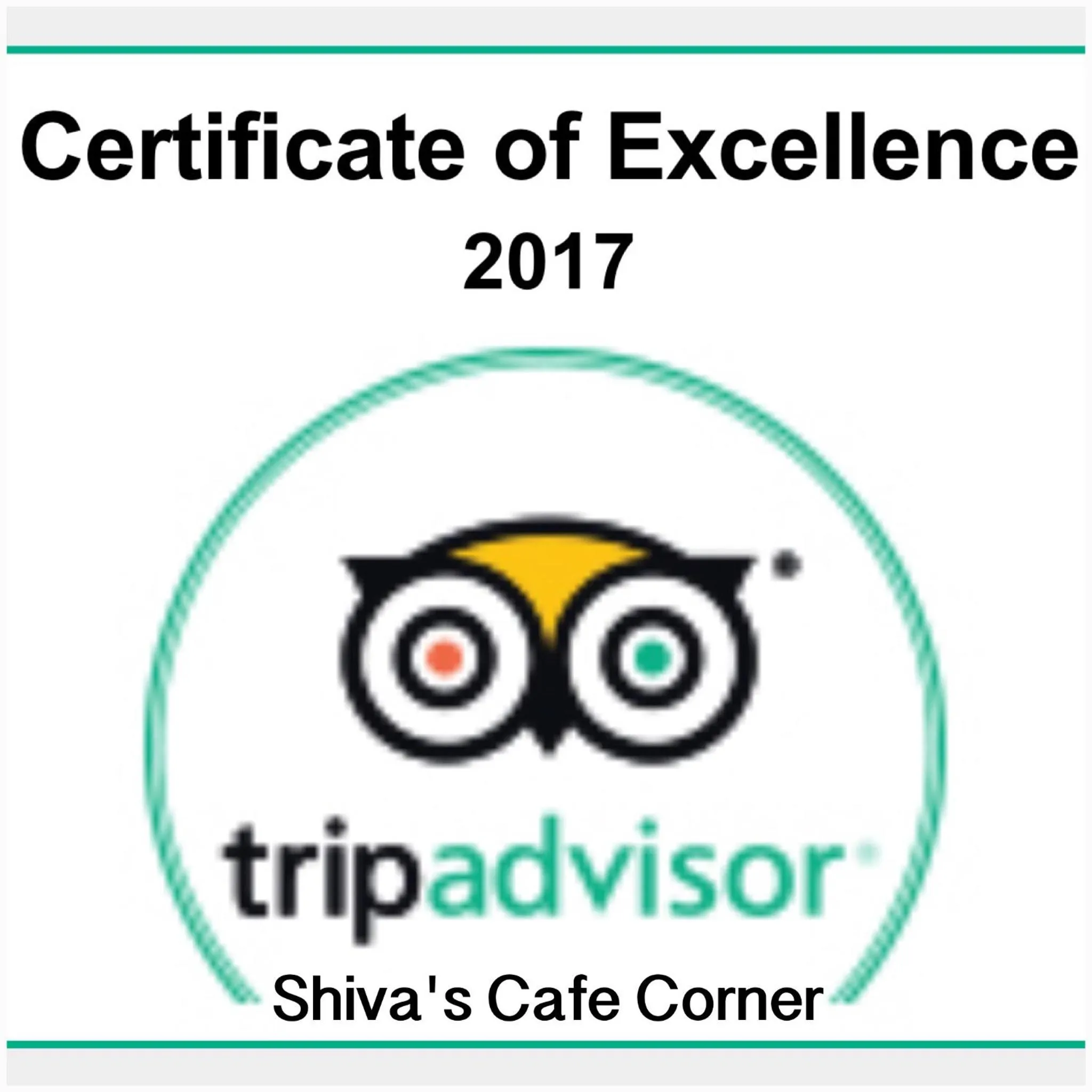 Certificate/Award in Shiva Guest House