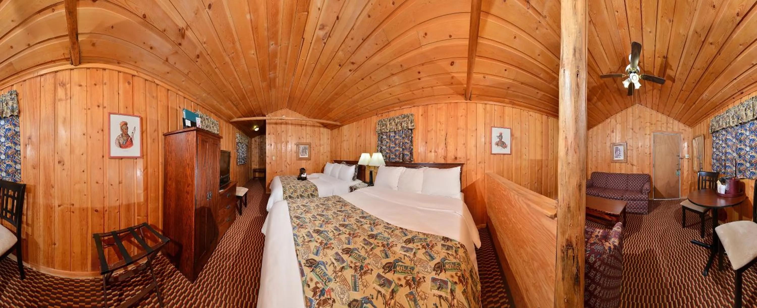 Bed in Buffalo Bill Cabin Village