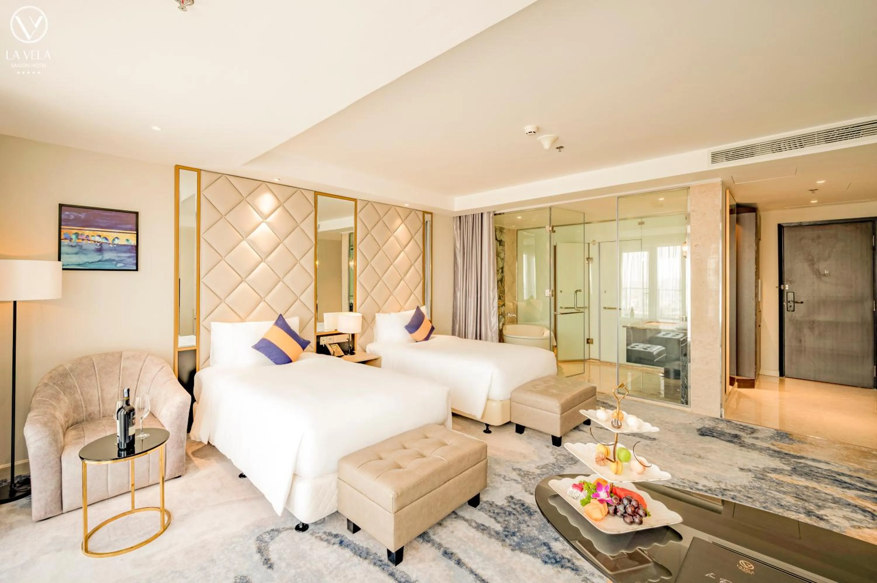 Bedroom, Bed in La Vela Saigon Hotel