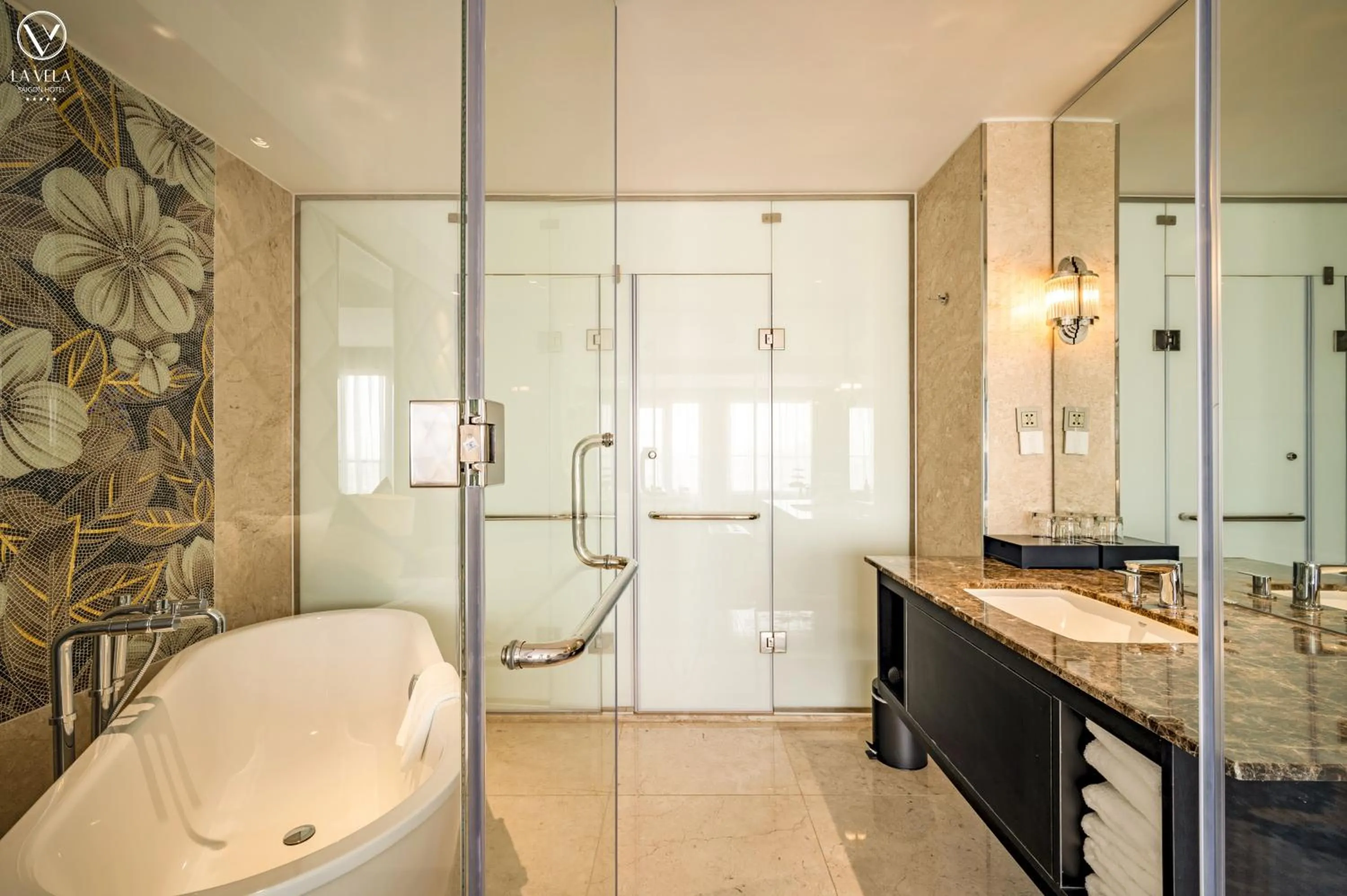 Bathroom in La Vela Saigon Hotel