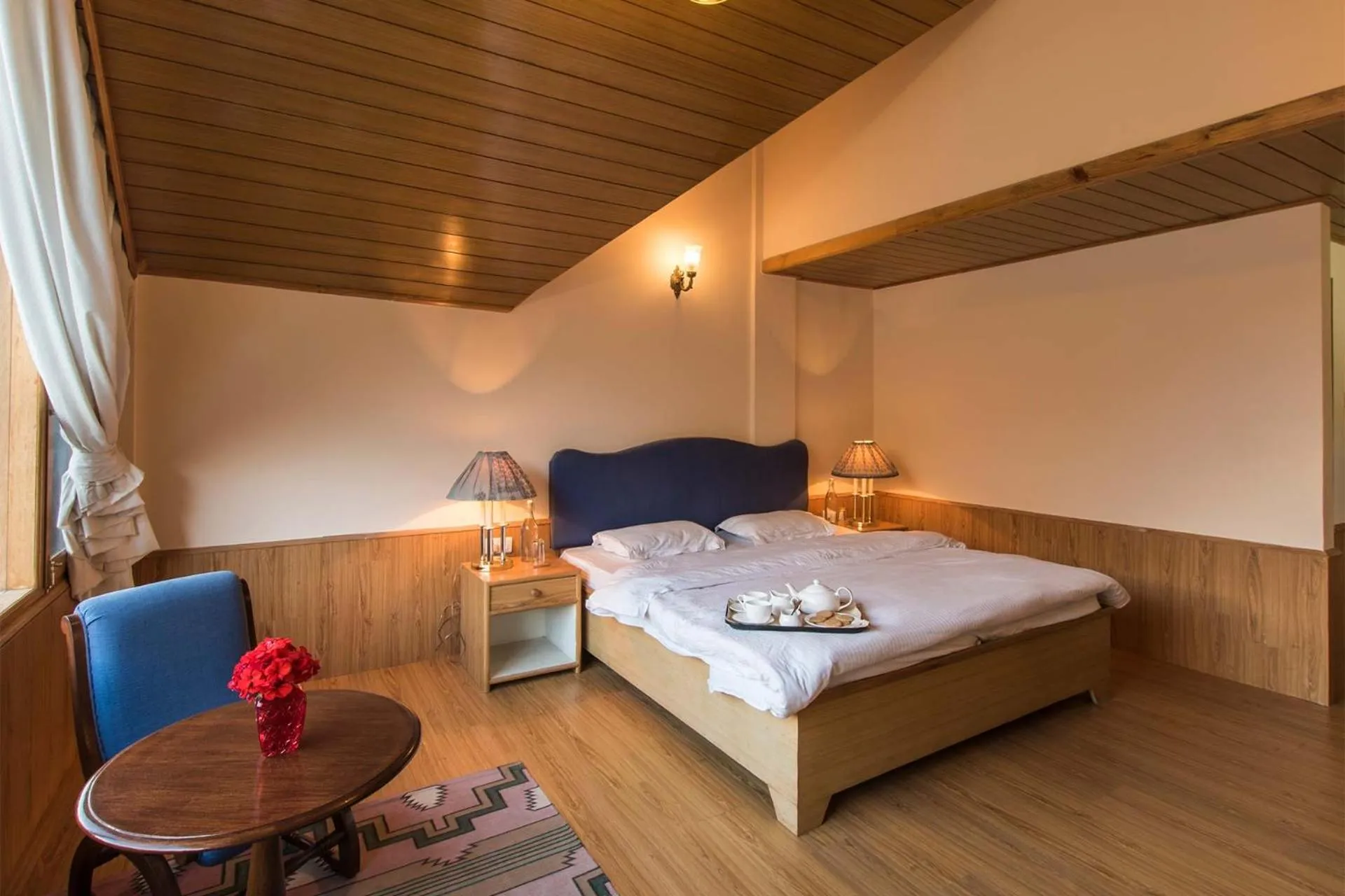 Bedroom, Bed in StayVista at Jodhpur House - 3 BR Pet friendly Villa amidst Apple, Pear and Cherry Orchards in Manali